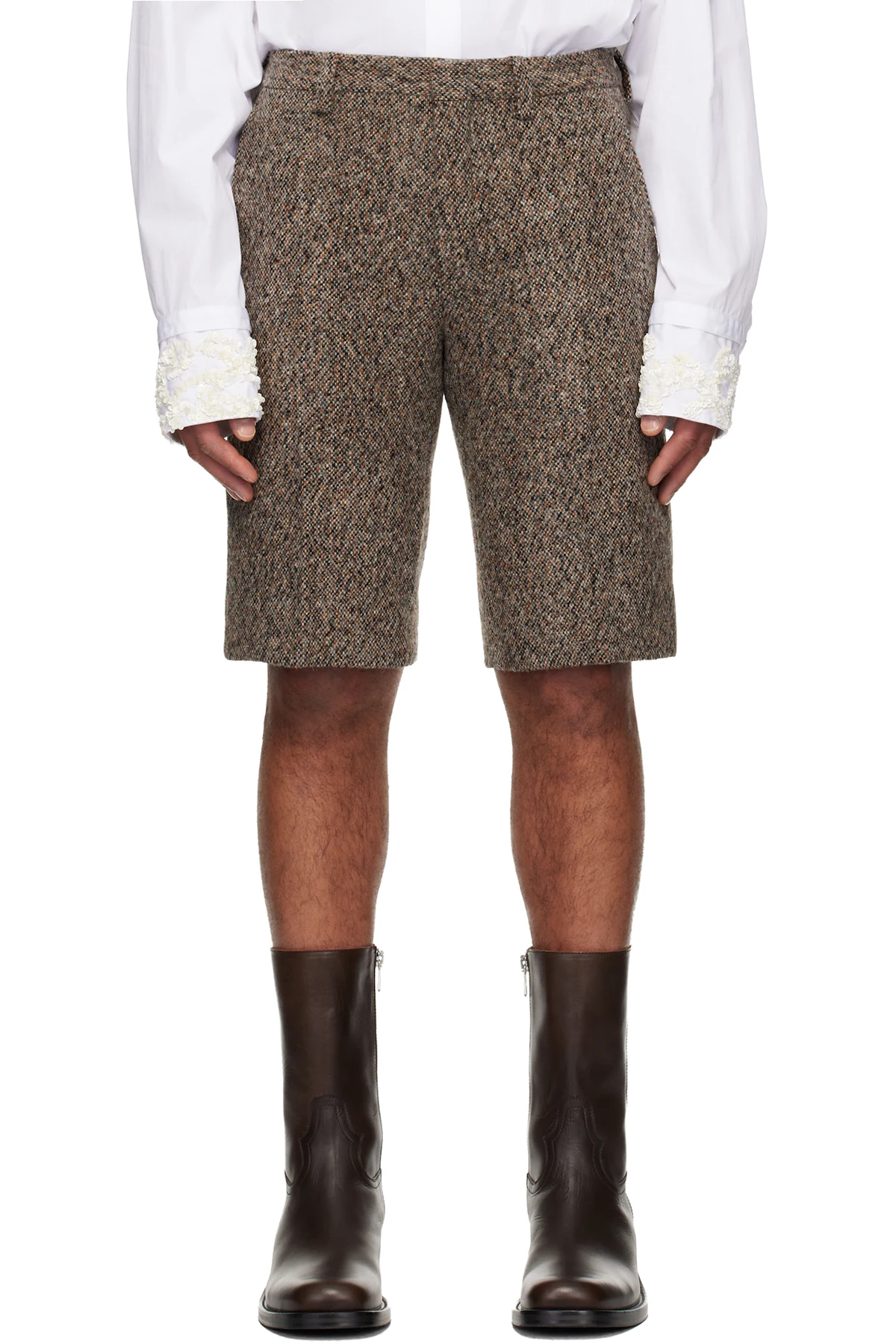Multicolor Tailored Wool Shorts