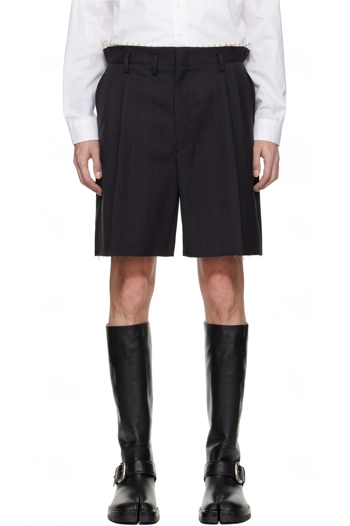 Black & Blue Tailored Shorts