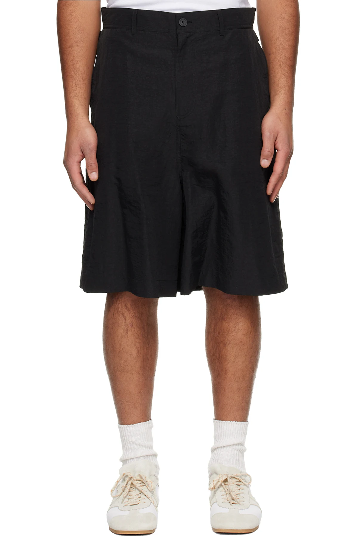 Black Adjustable Bermuda Shorts