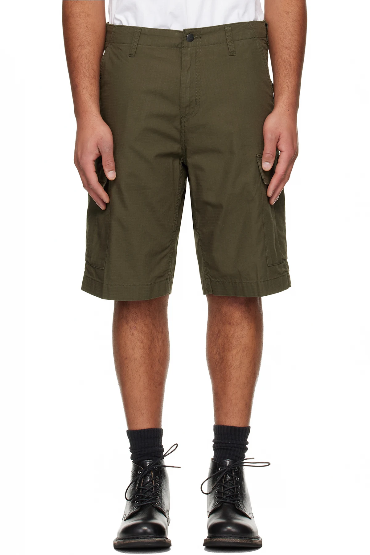 Khaki Regular Cargo Shorts
