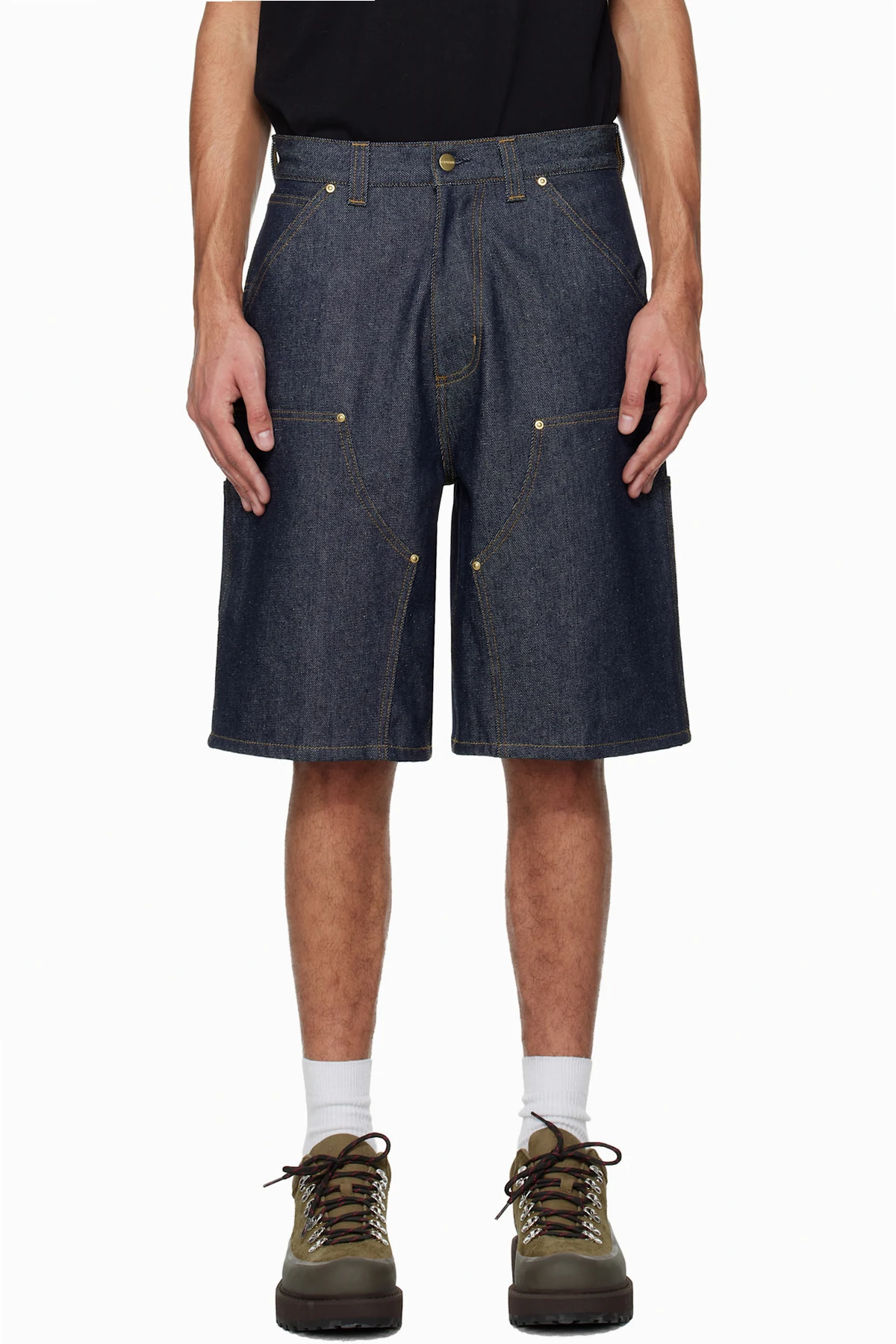 Navy OG Aden Double Knee Denim Shorts