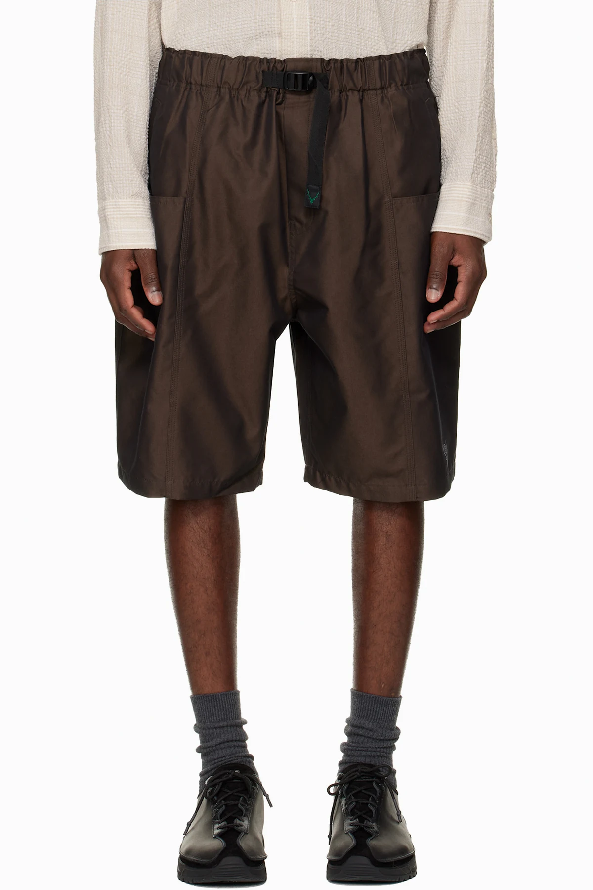 Brown Belted C.S. Shorts