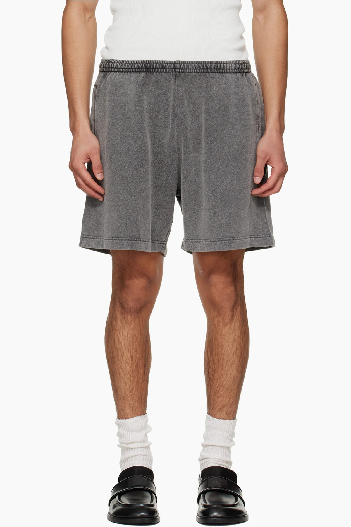 Gray Cotton Shorts