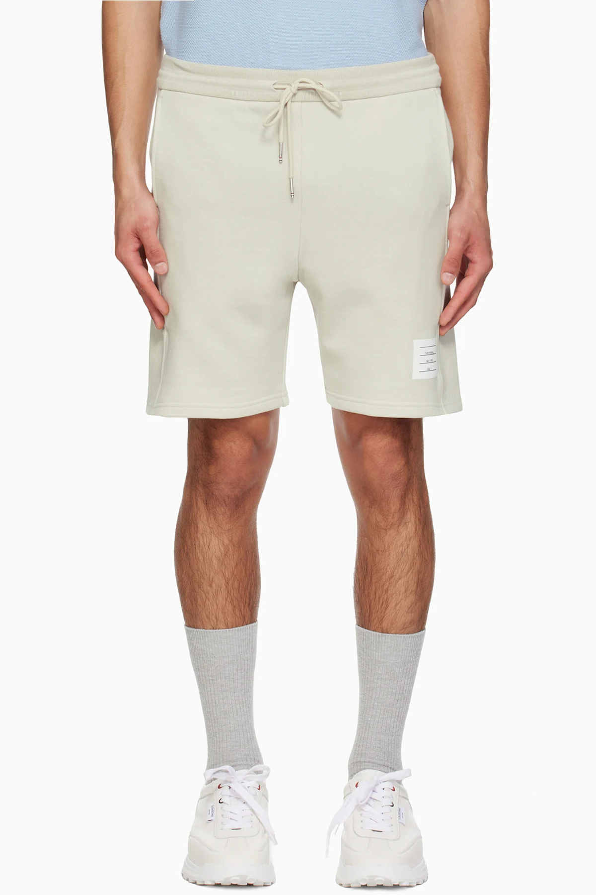 Beige Classic Loopback 4-Bar Sweat Shorts