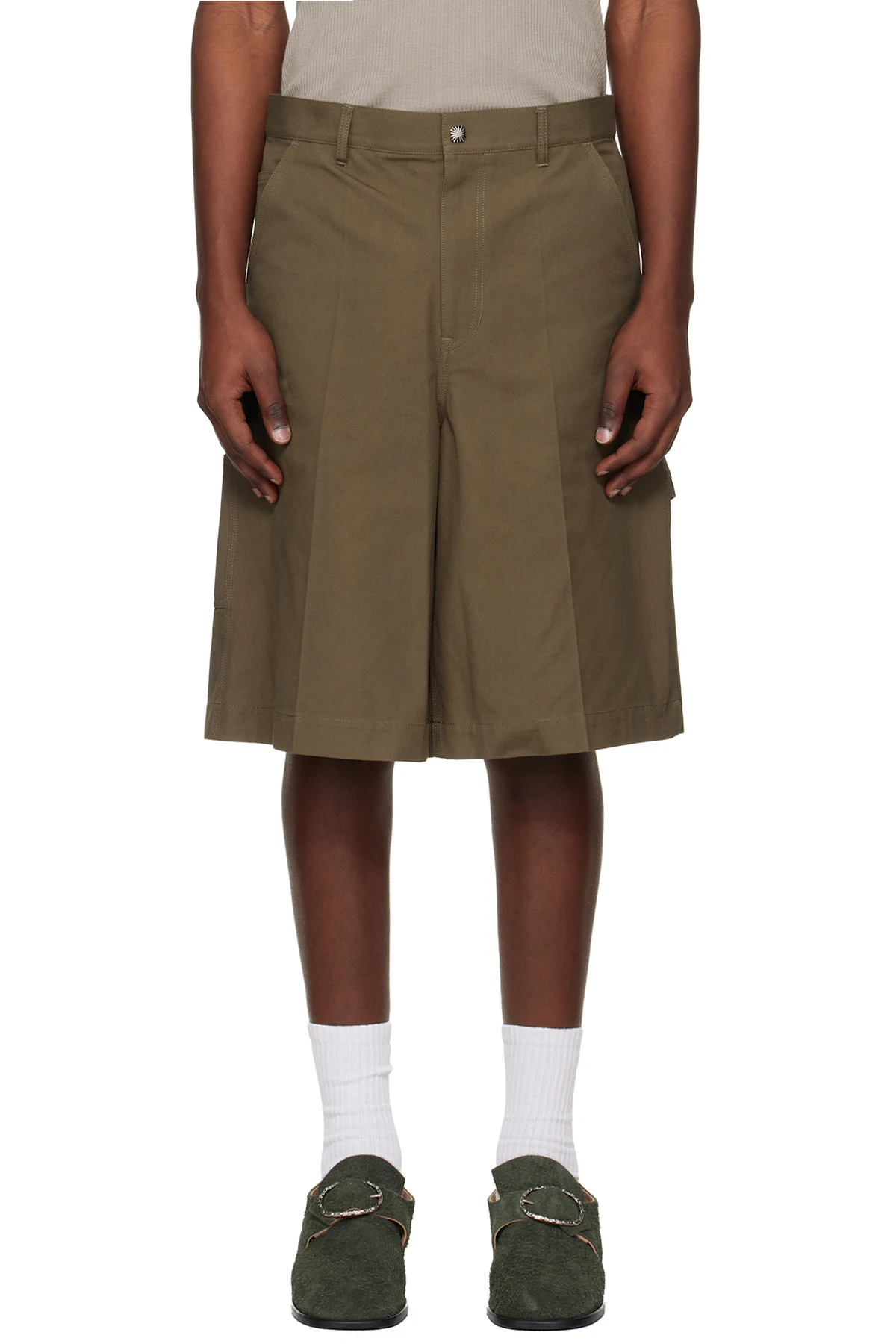 Khaki Canvas Shorts