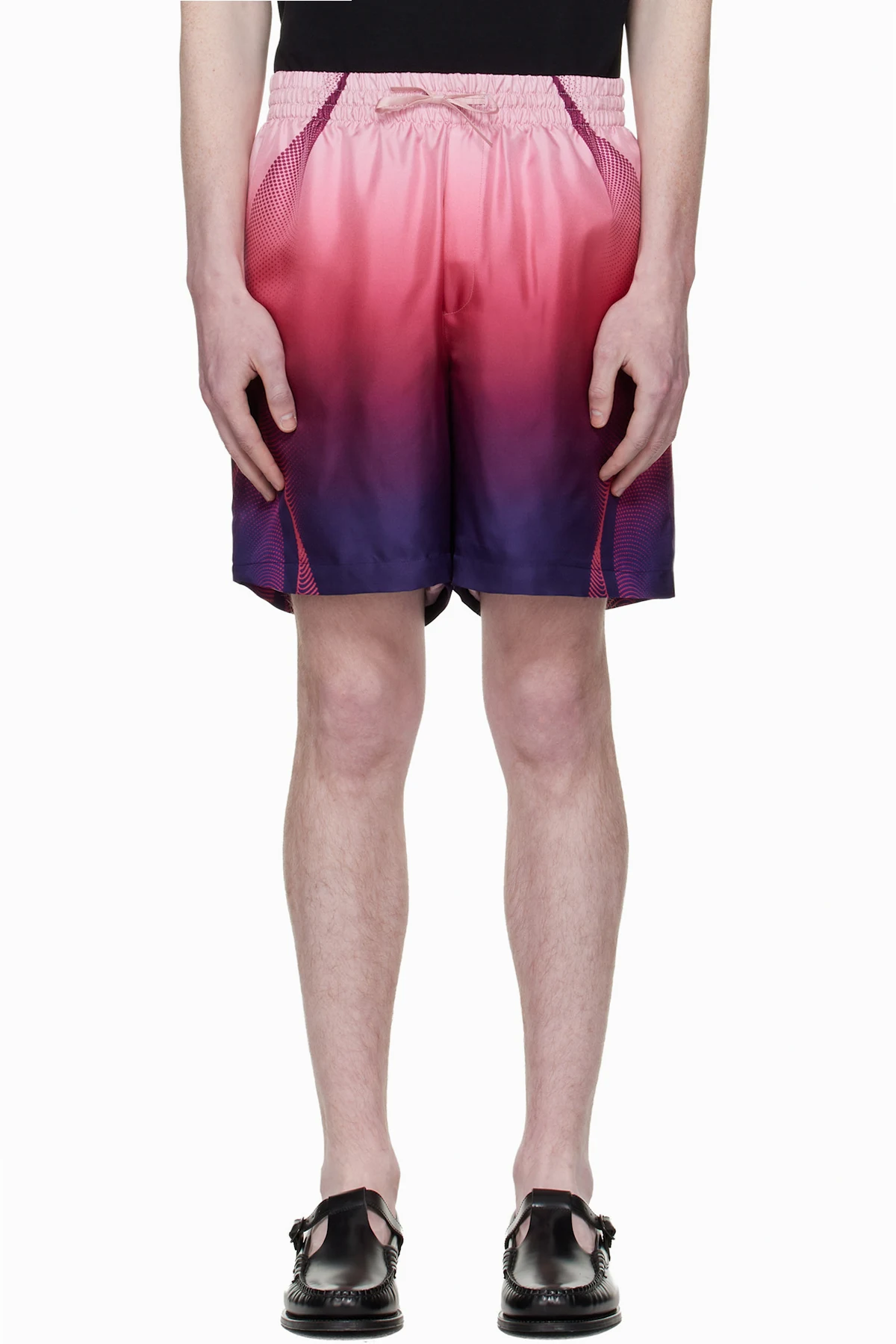 Pink Gradient Silk Shorts