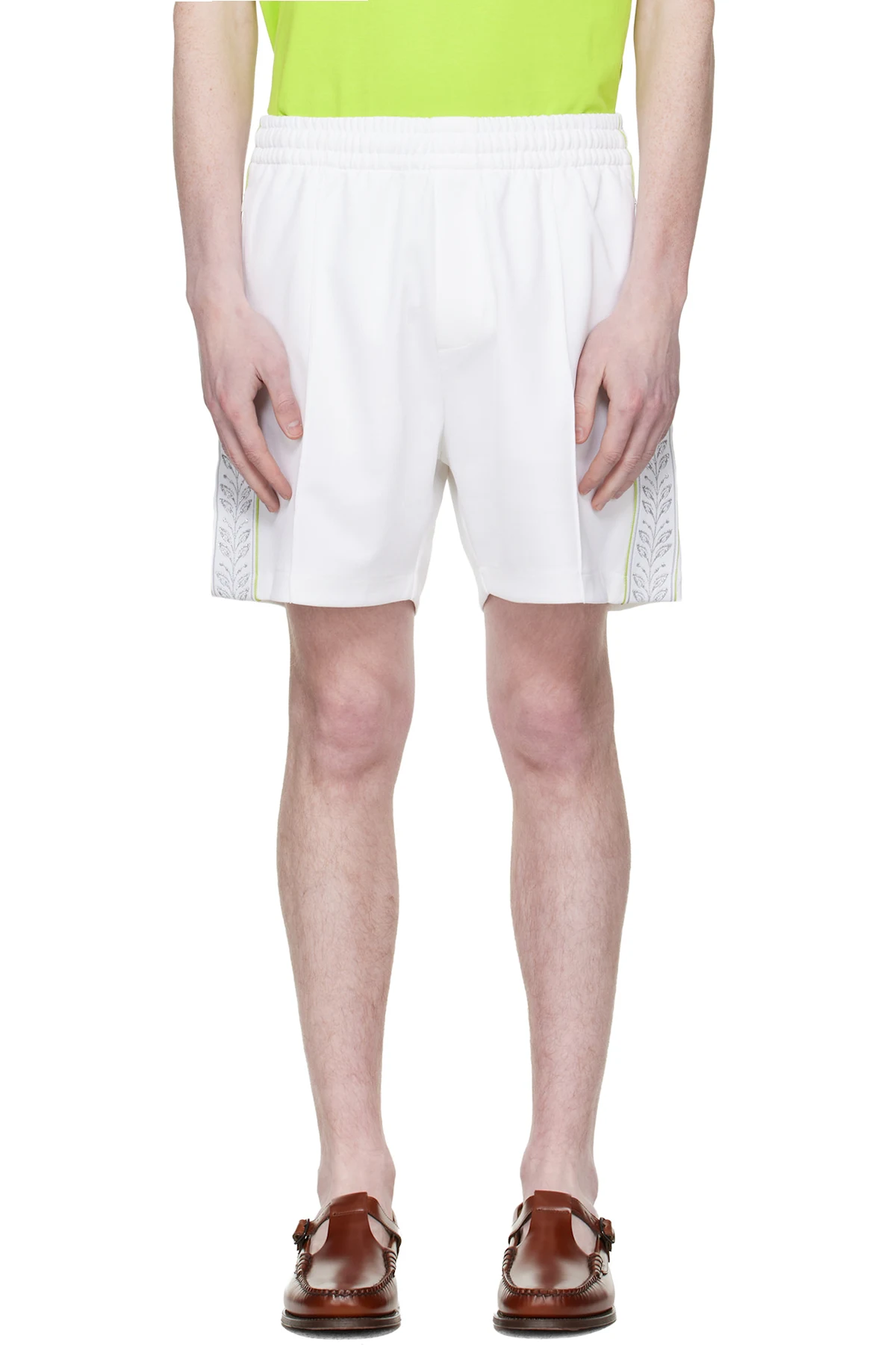White Laurel Tricot Track Shorts