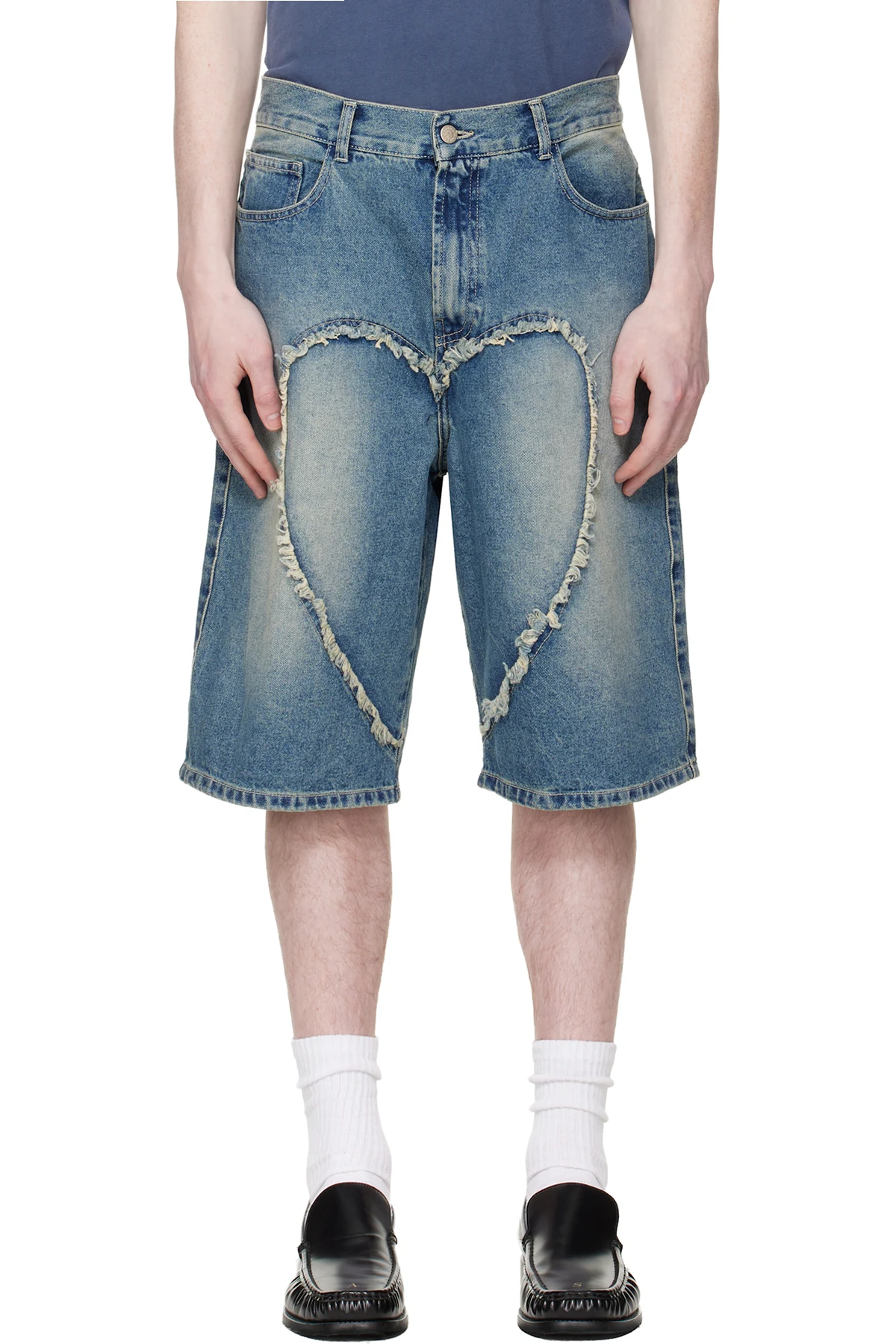 Blue 'The Love' Denim Shorts