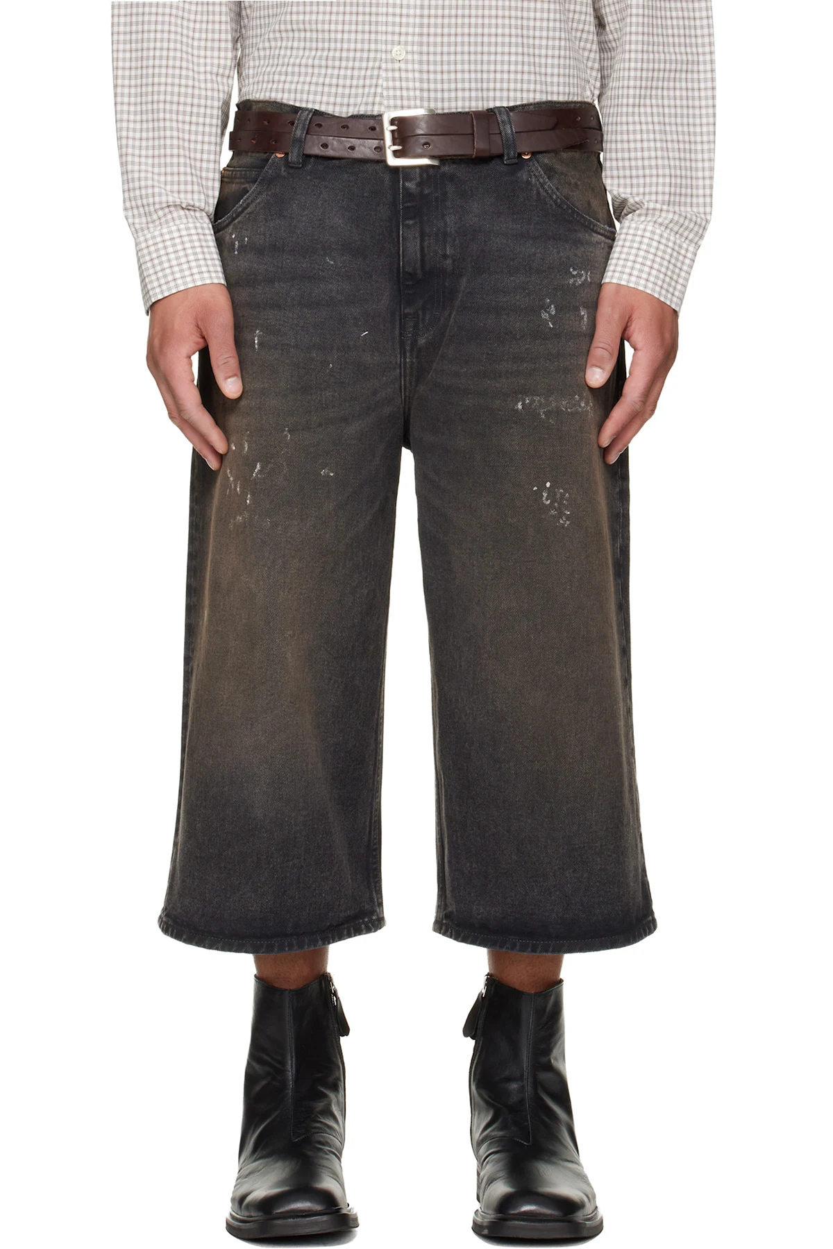 Black Capri Cut Shorts