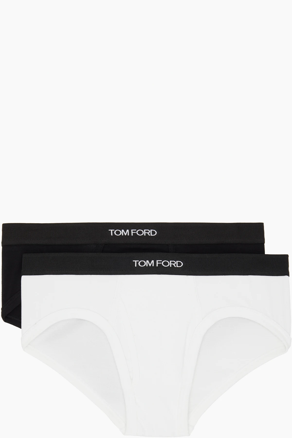 Two-Pack Black & White Cotton Briefs