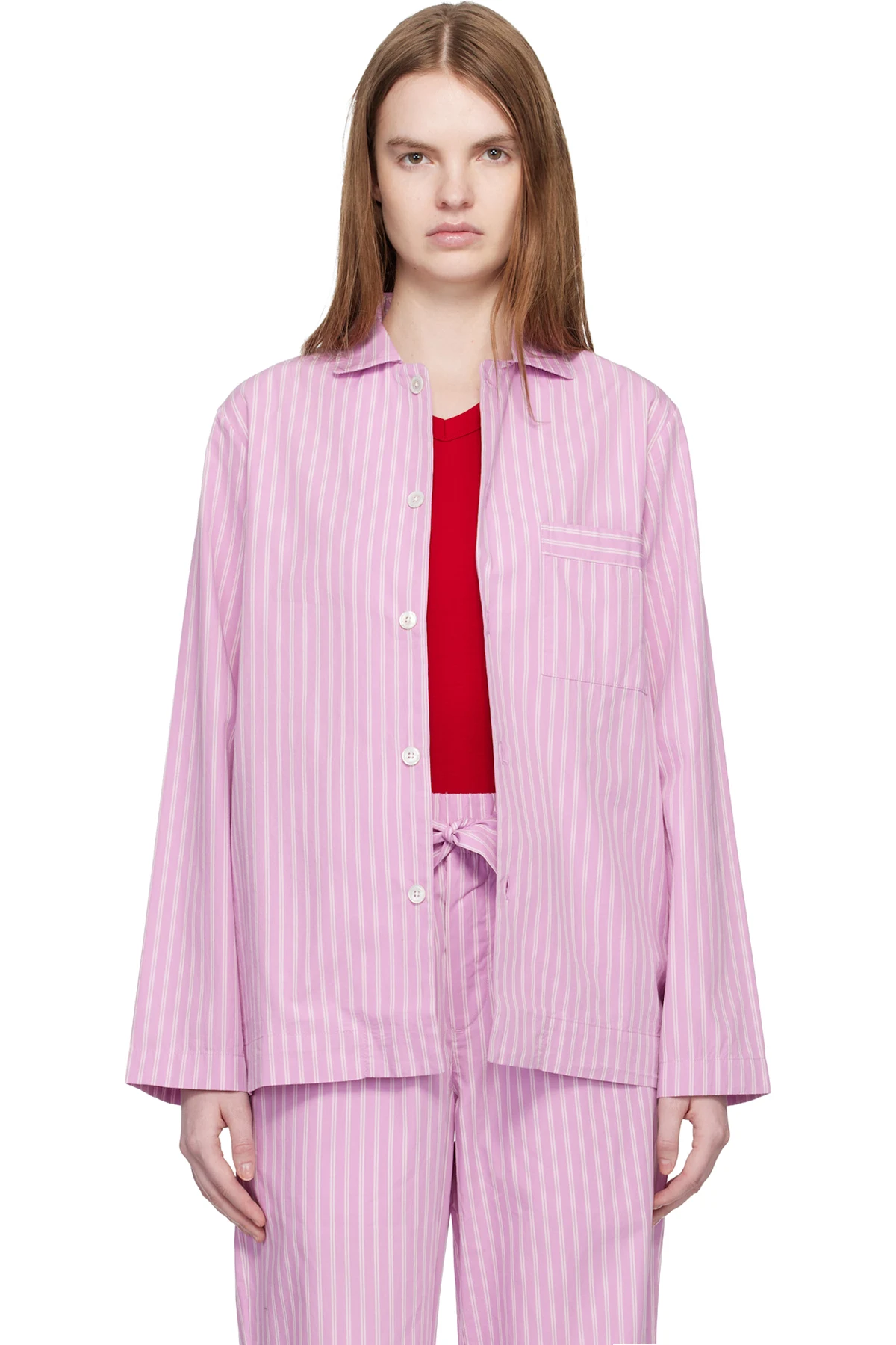 Pink Long-Sleeved Pyjama Shirt
