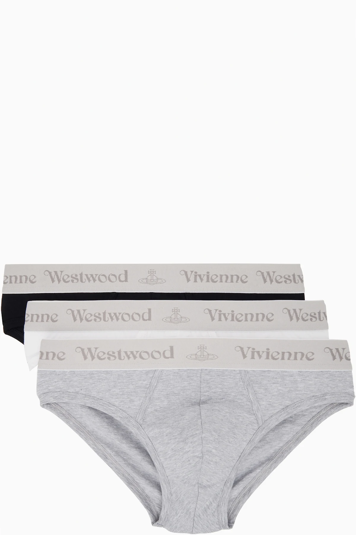 Three-Pack Multicolor Slip Band Briefs