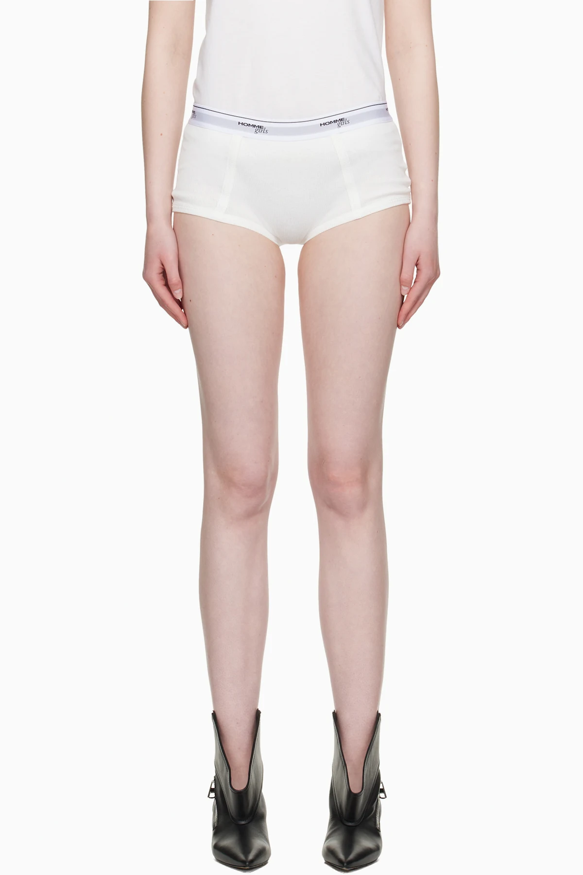 Off-White Ribbed Jersey Boy Briefs