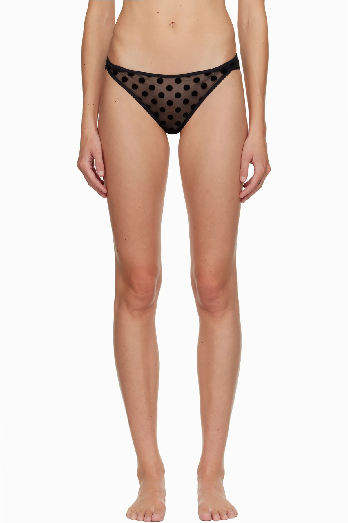 Black Polka Flock Briefs