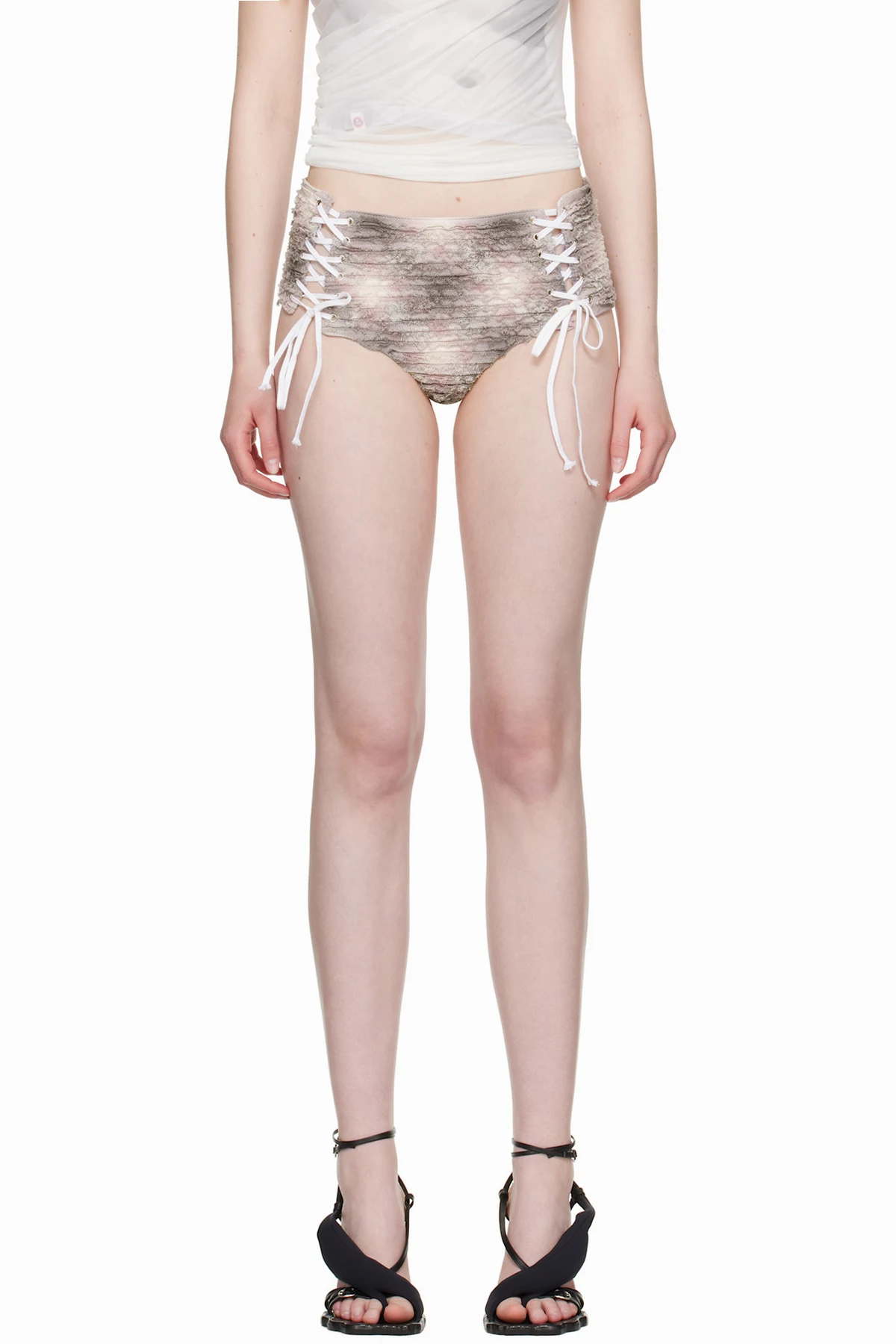 Purple Lace Up Panty Briefs