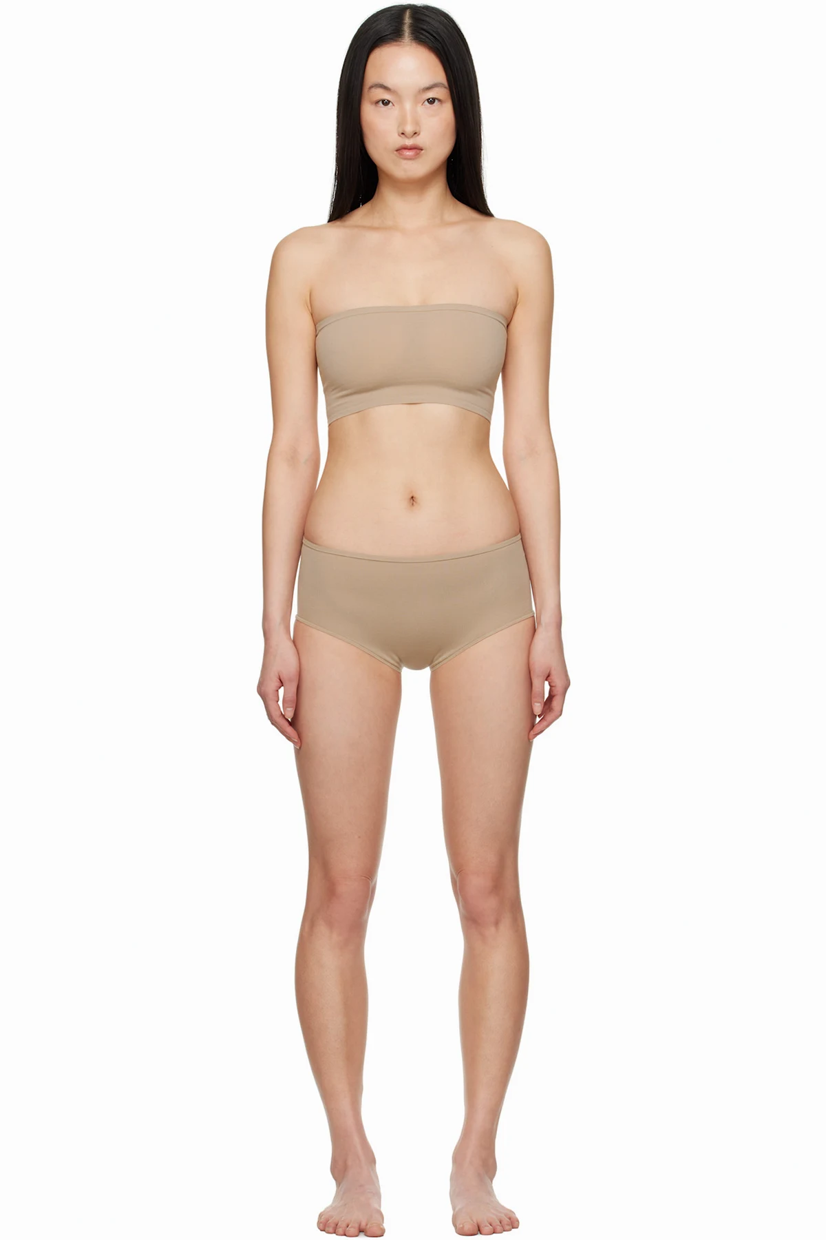 Beige Second Skin Bra & Briefs Set