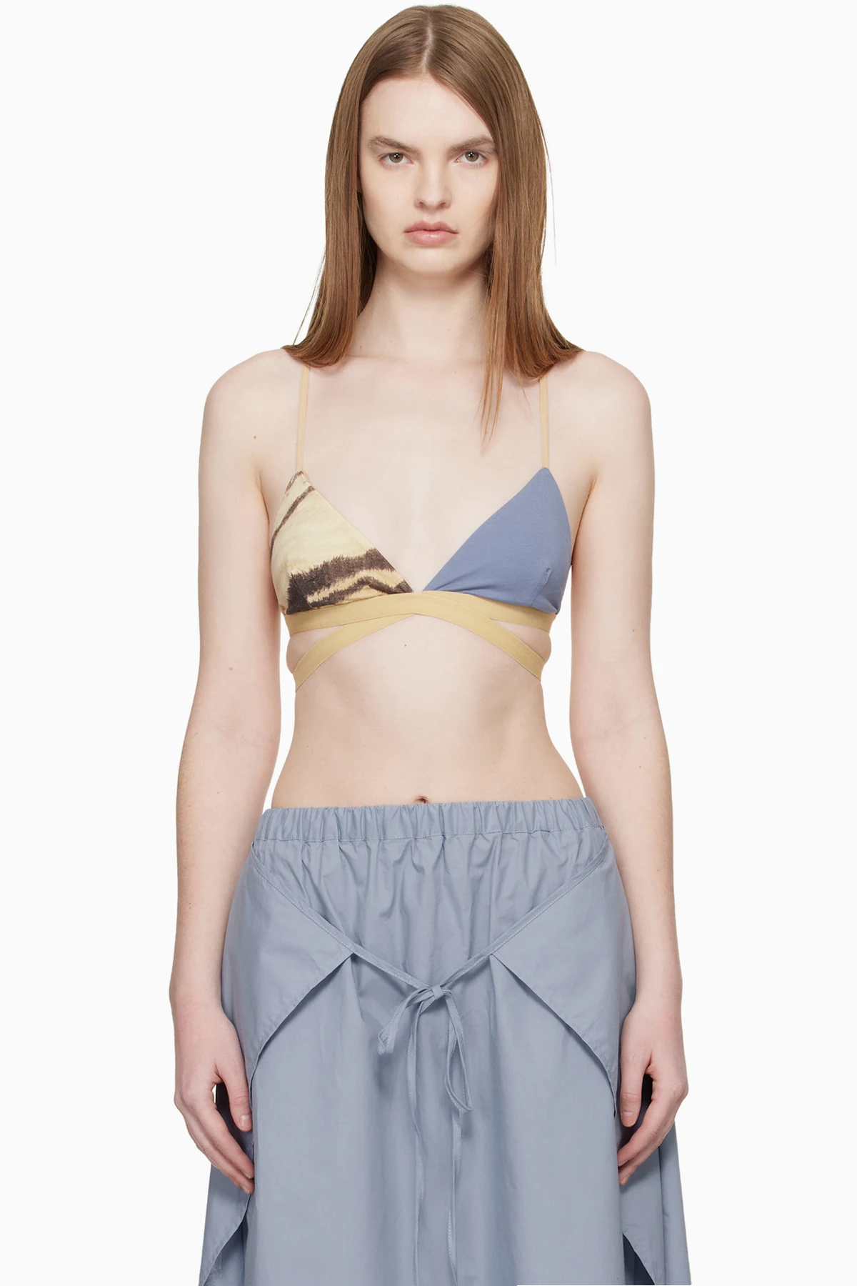 Blue & Beige Stay Bra