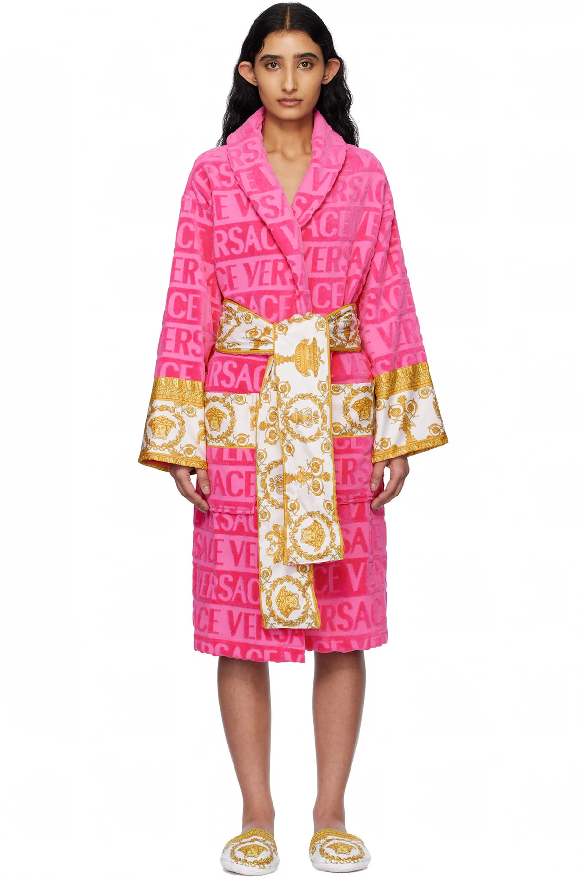 Pink 'I Heart Baroque' Bathrobe