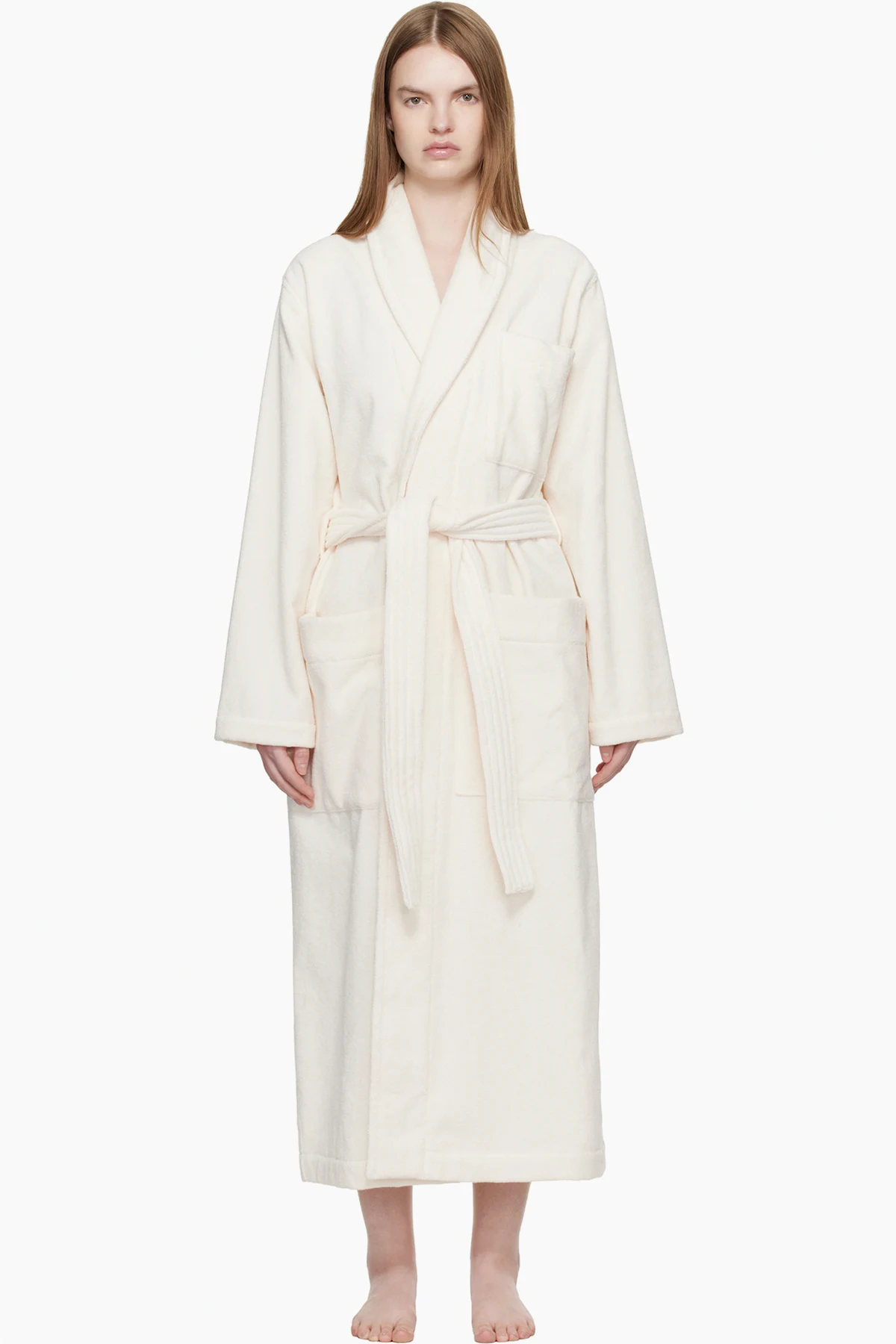 Off White Terry Classic Bathrobe