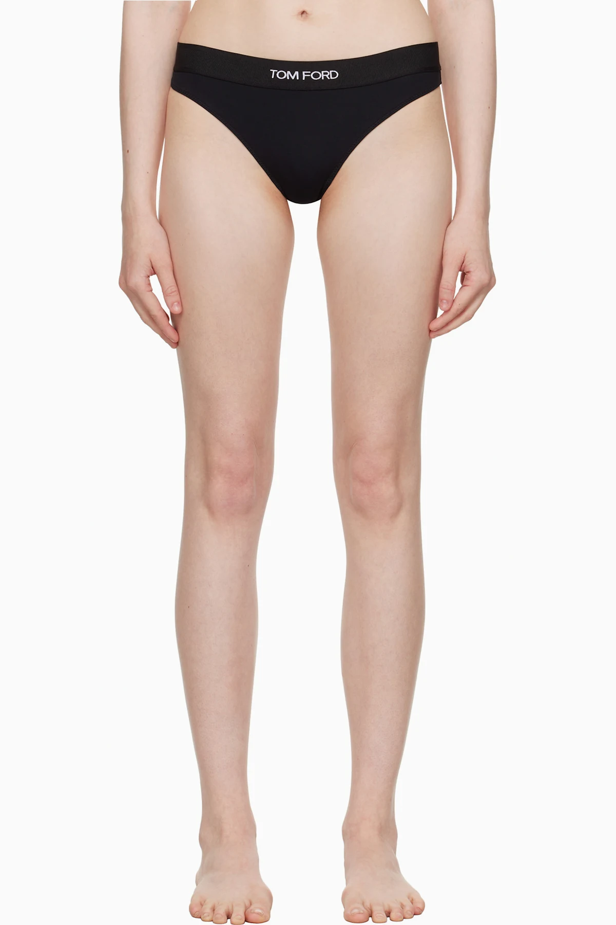 Black Modal Signature Thong