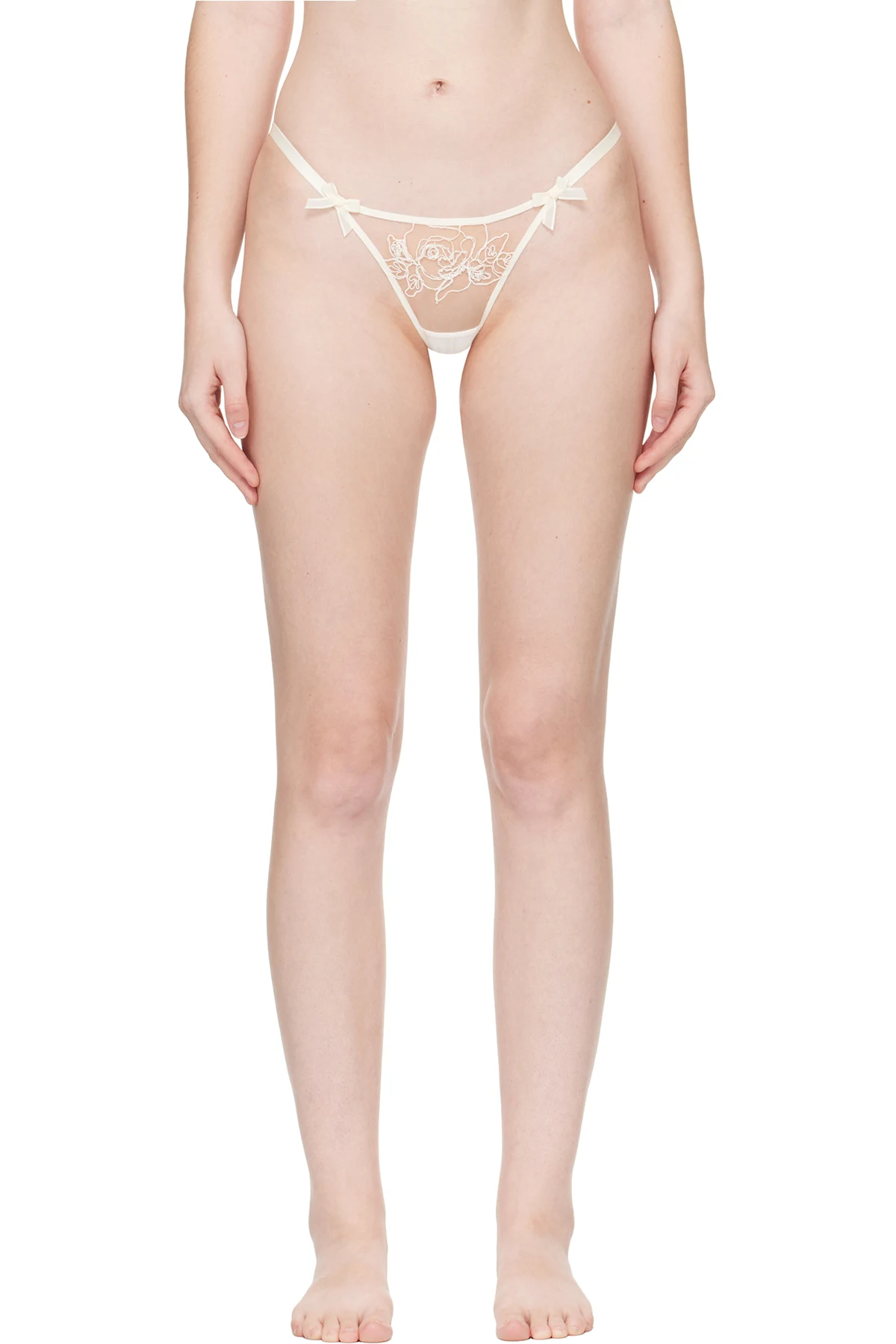 Off-White & Beige Lindie Thong
