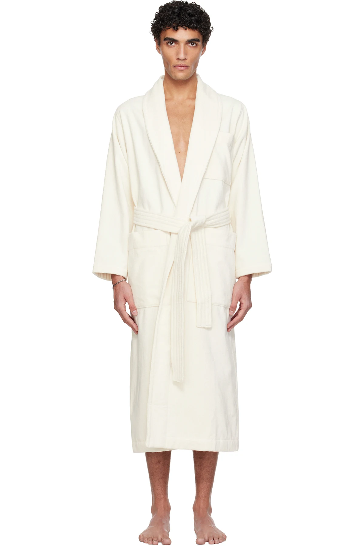 Off White Terry Classic Bathrobe