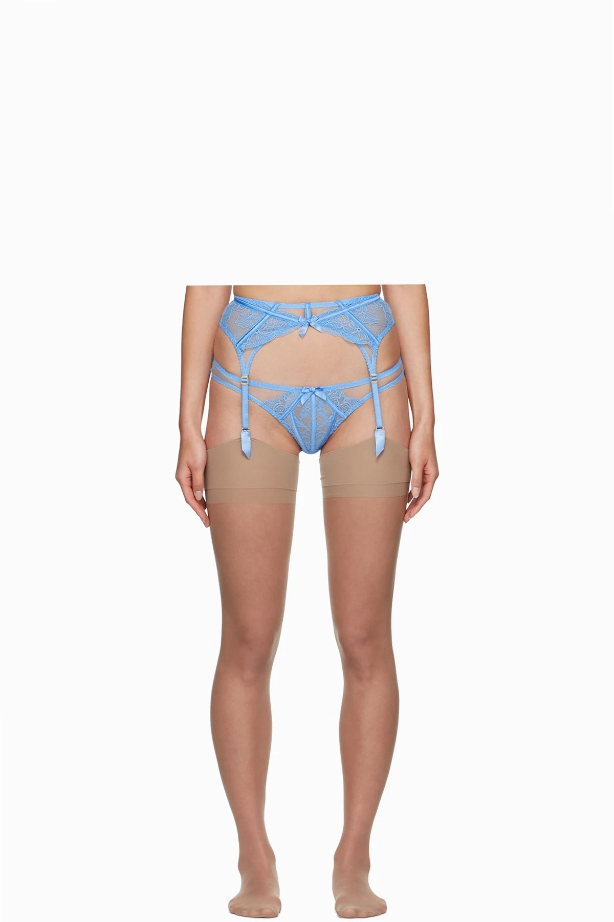 Blue Rozlyn Garter Belt
