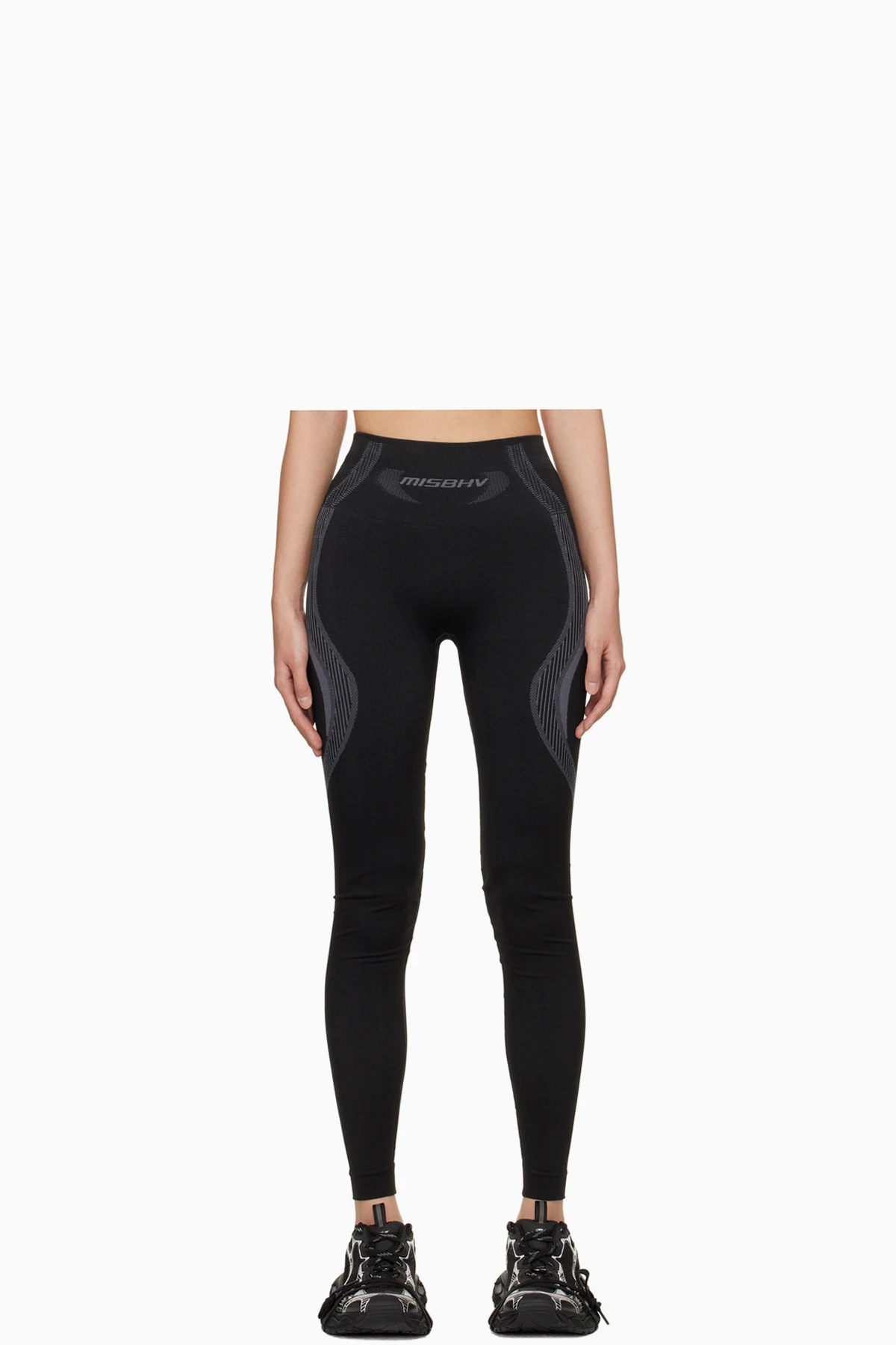 Black Jacquard Leggings
