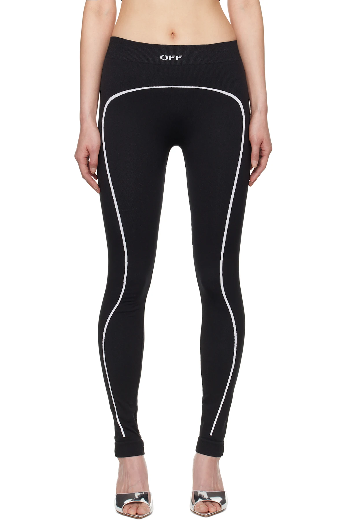 Black Stamp Seamless Sport Leggings