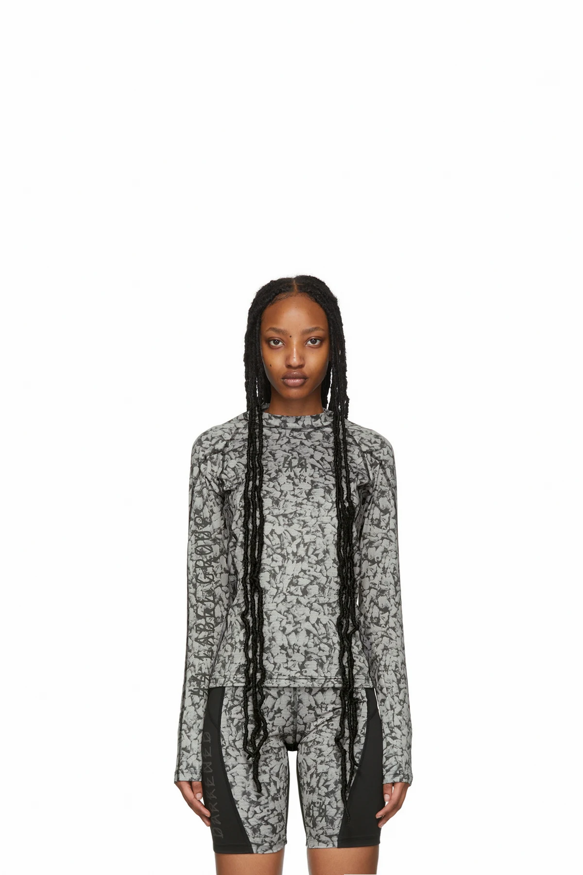 Black & Grey Teeth Sport Top