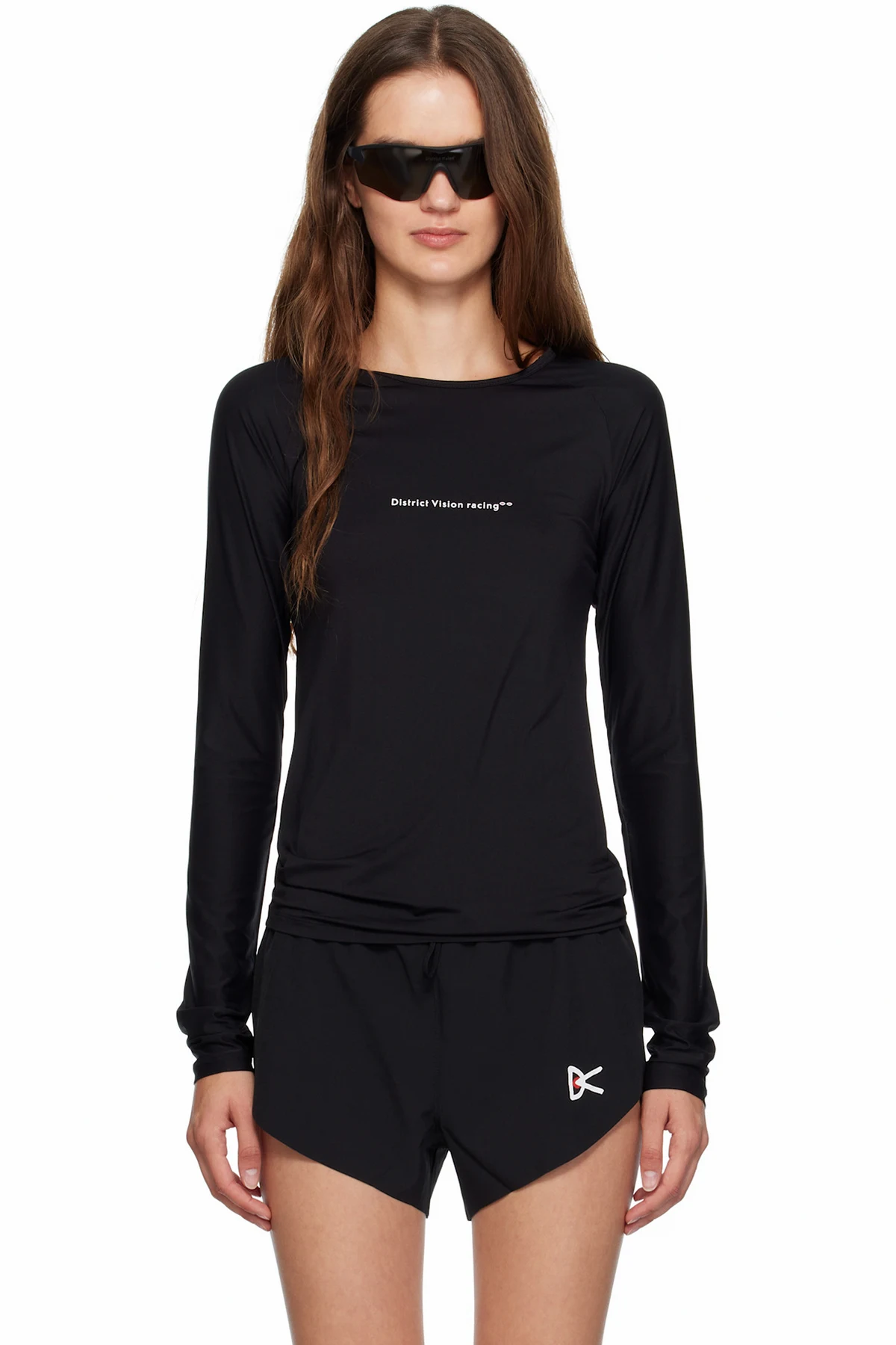 Black Aloe Long Sleeve Fitted Sport T-shirt