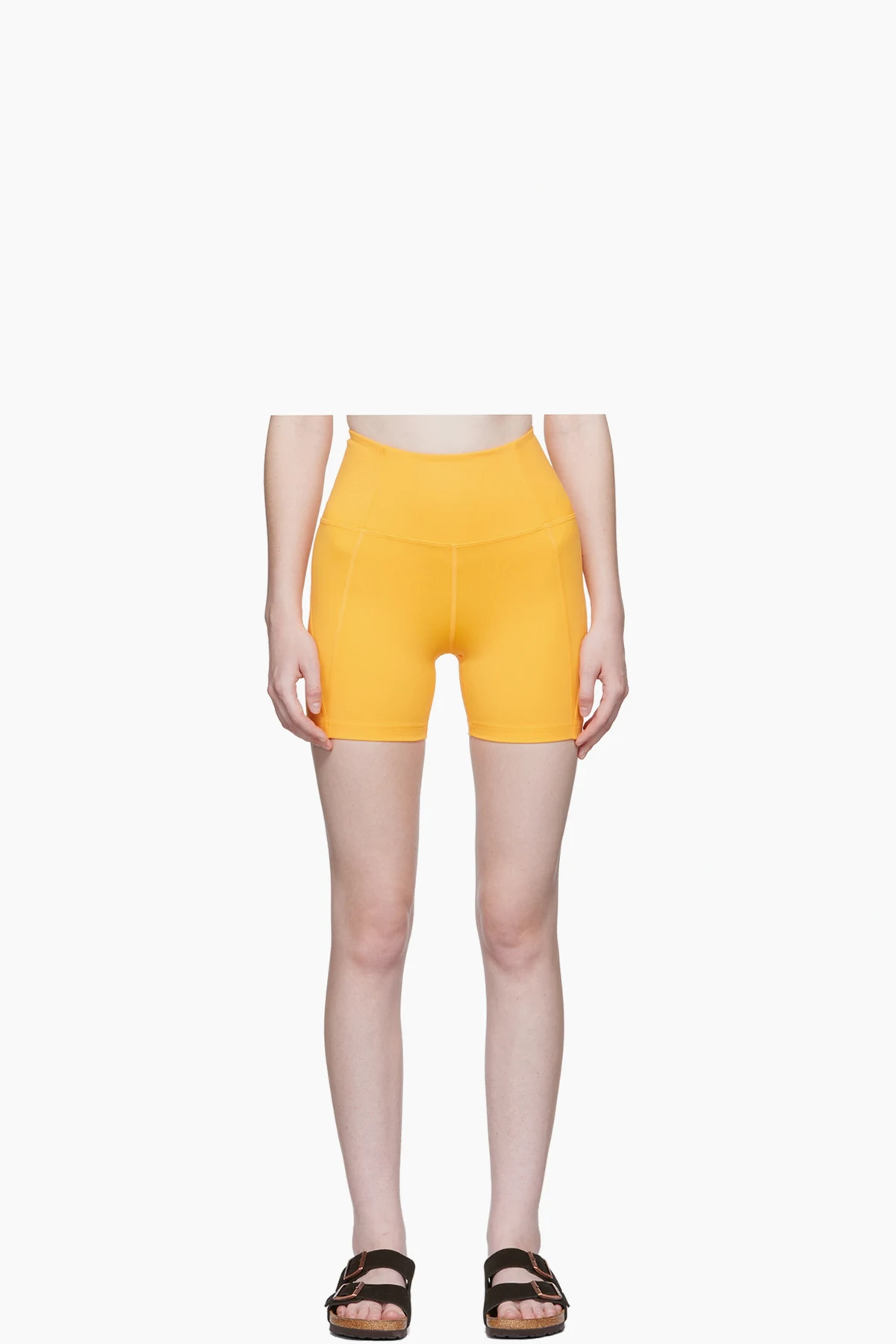 Orange High-Rise Run Shorts