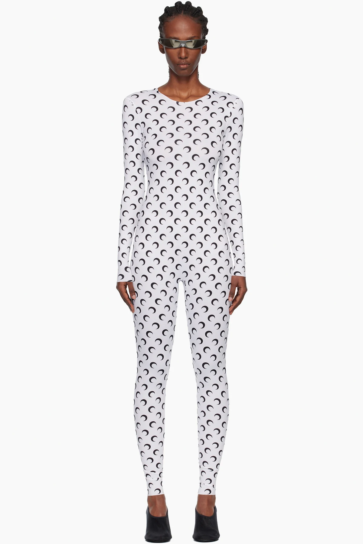 White Recycled Jersey Moon Catsuit