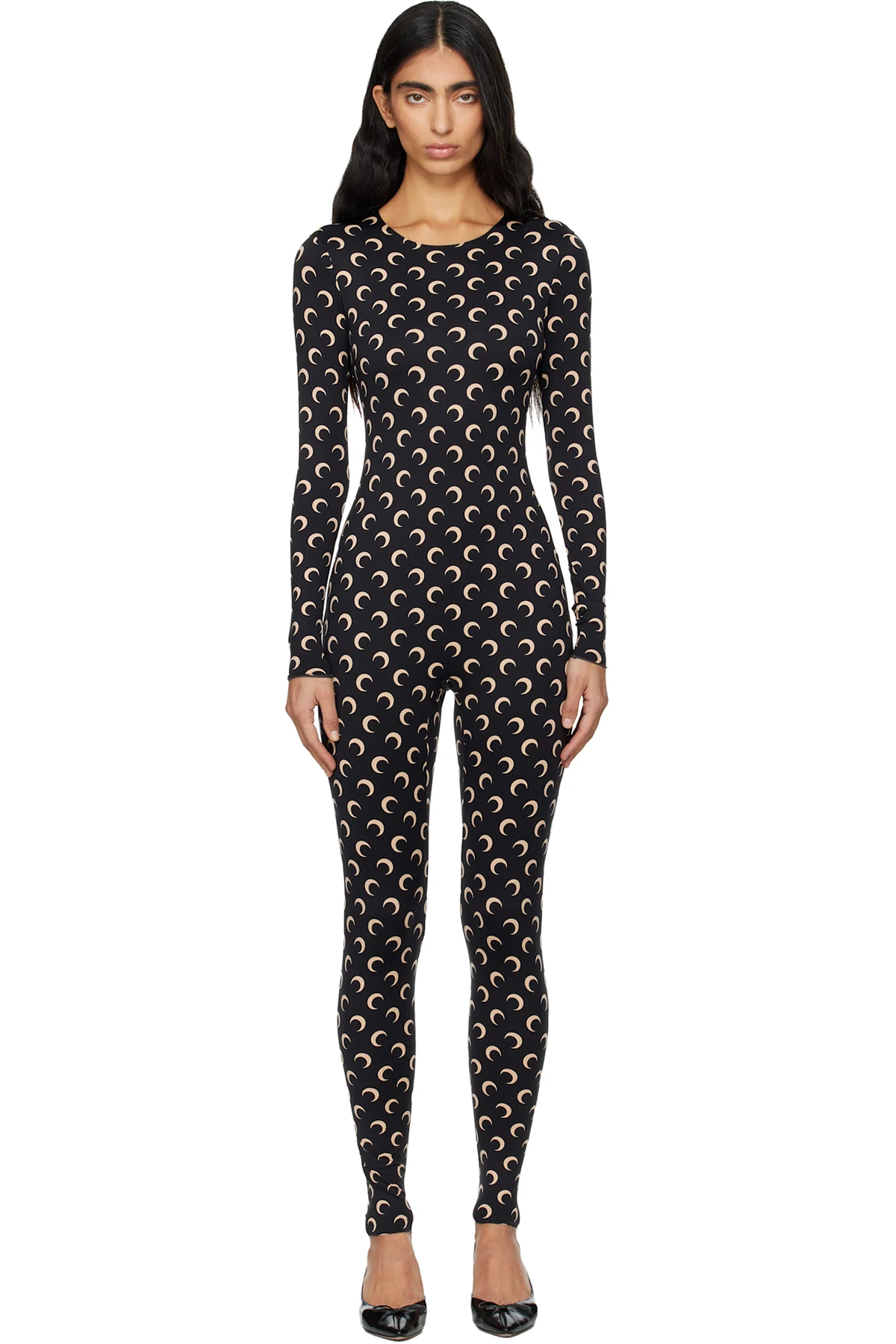 Black Recycled Jersey Moon Jumpsuit