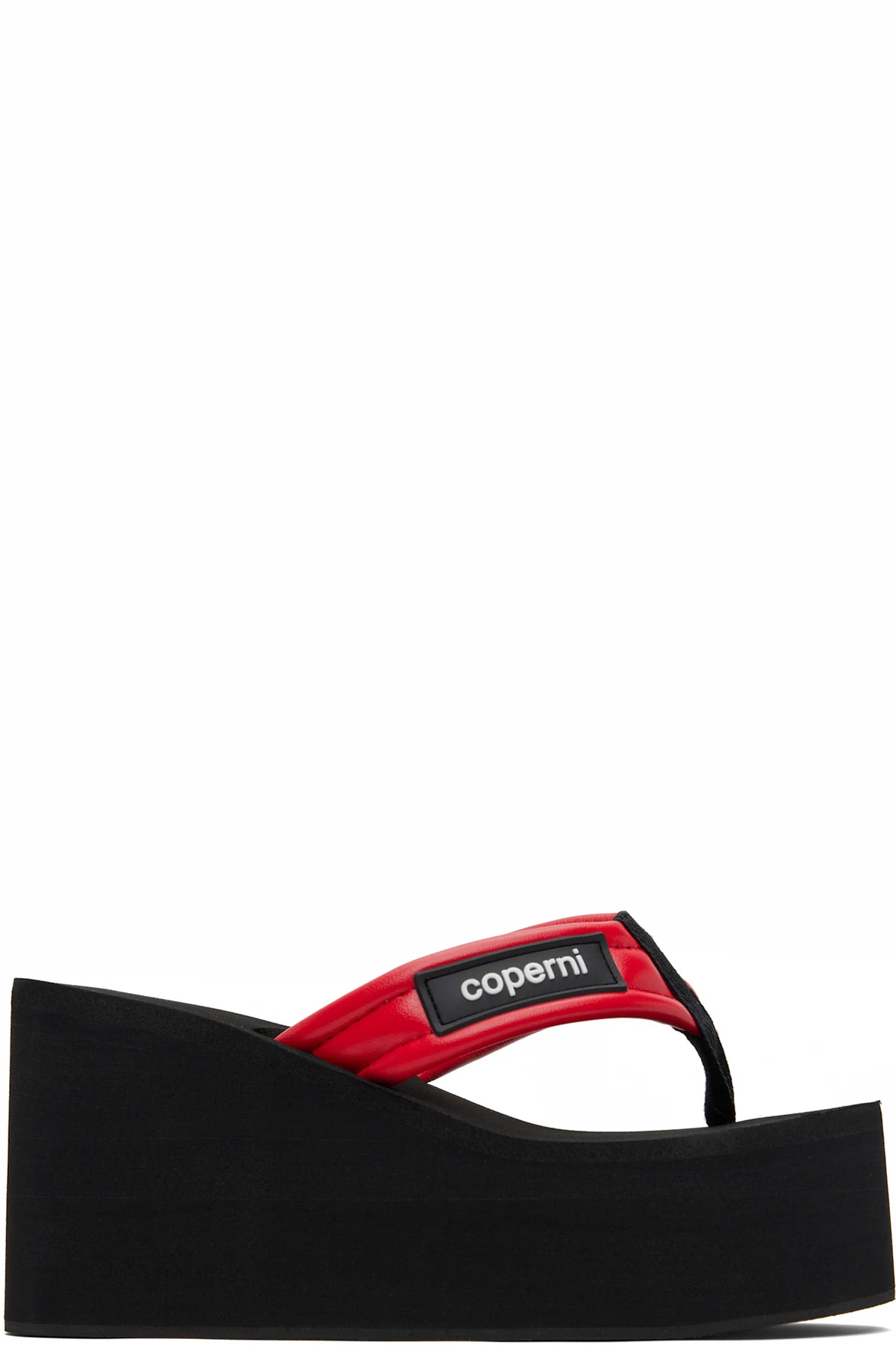 Red Wedge Heeled Sandals