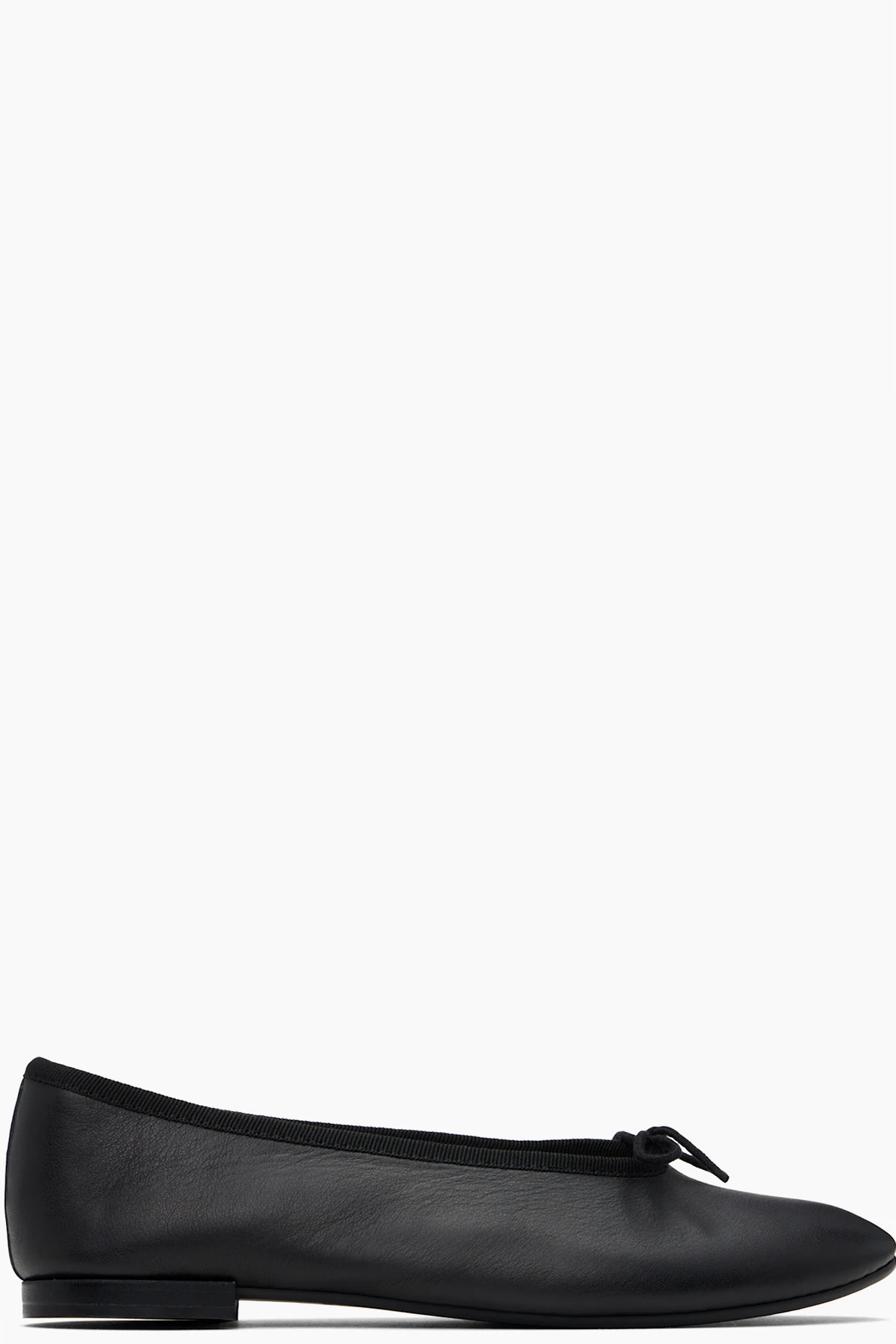Black Lilouh Almond-Toe Ballerina Flats