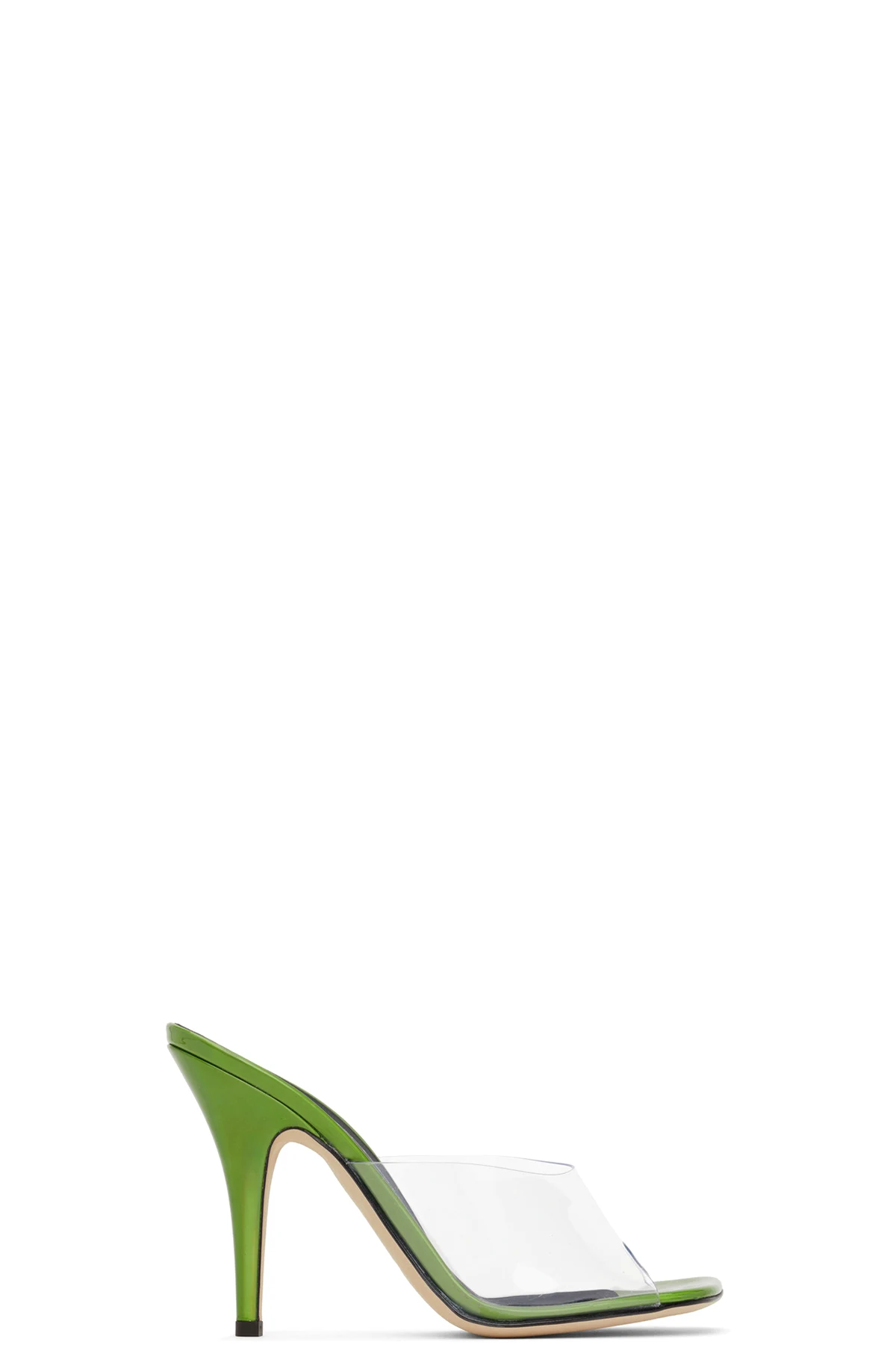 Green Curvy 105mm Heeled Sandals