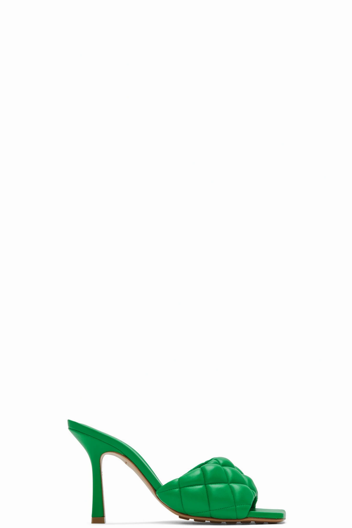 Green Padded Heeled Sandals