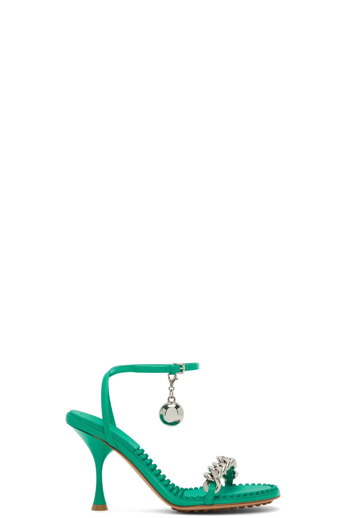 Green Dot Heeled Sandals