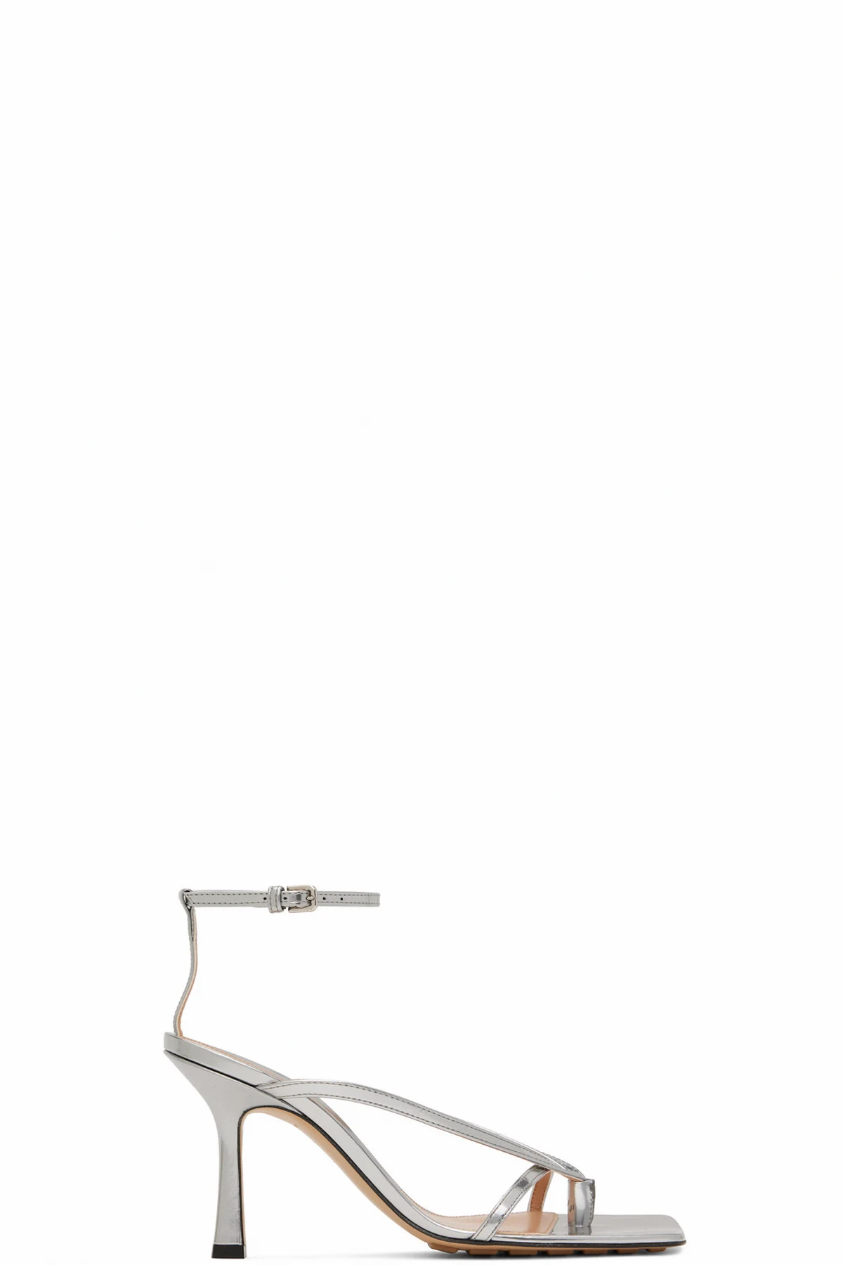 Silver Stretch Strap Sandal