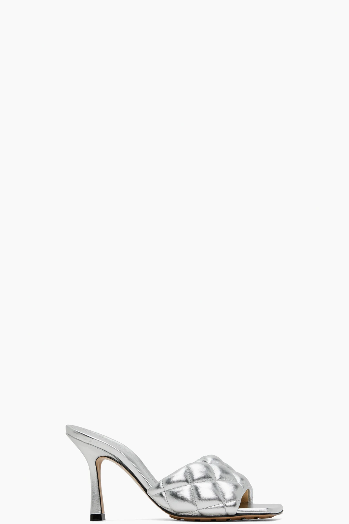 Silver Padded Heeled Sandals