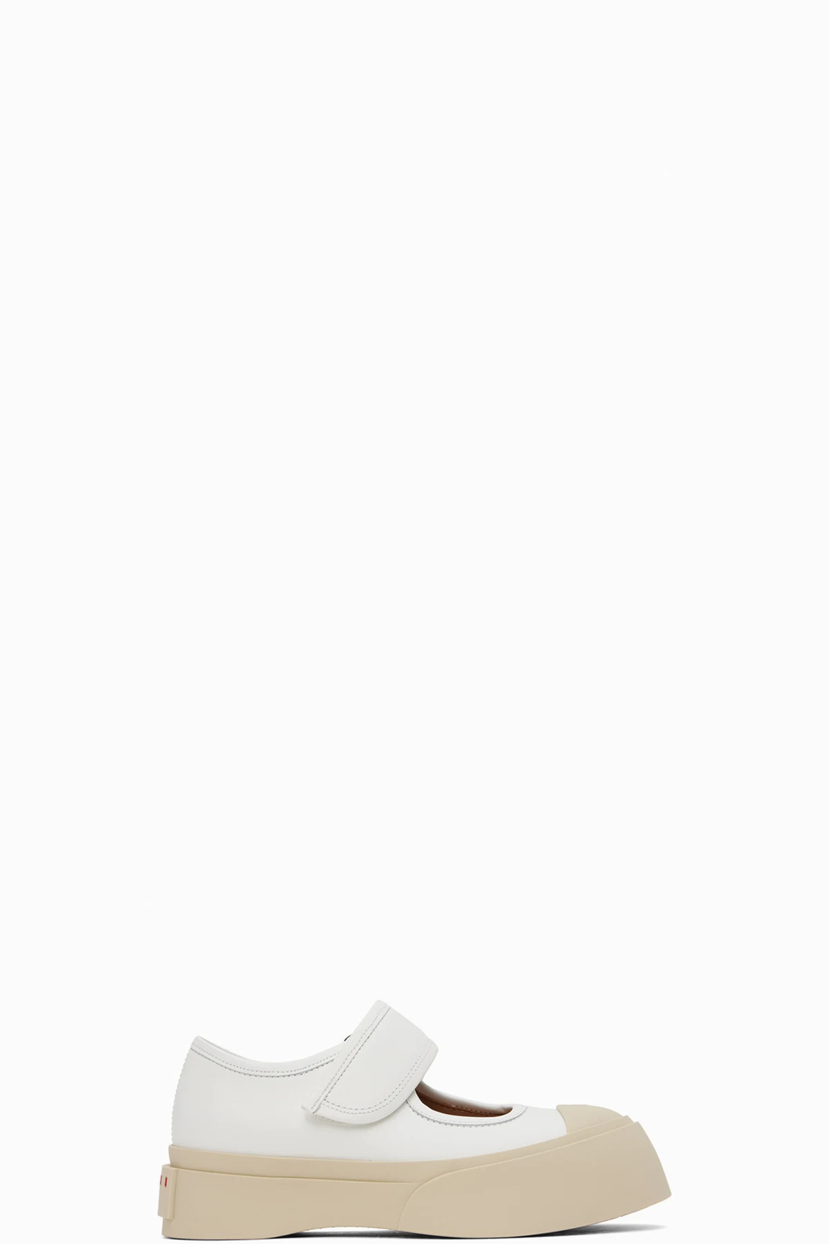 White Mary Jane Ballerina Flats