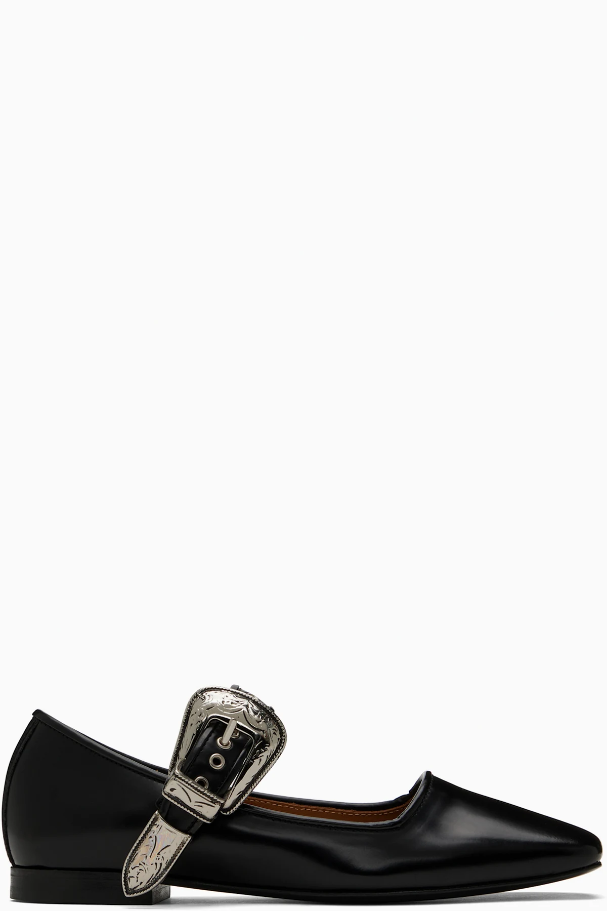 Black Mary Jane Ballerina Flats