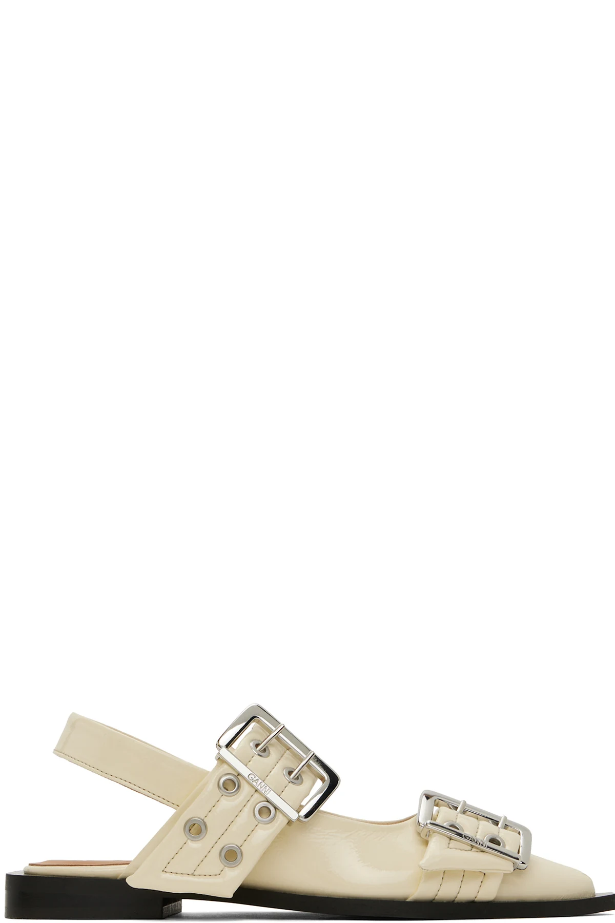 Off-White Feminine Buckle Flats