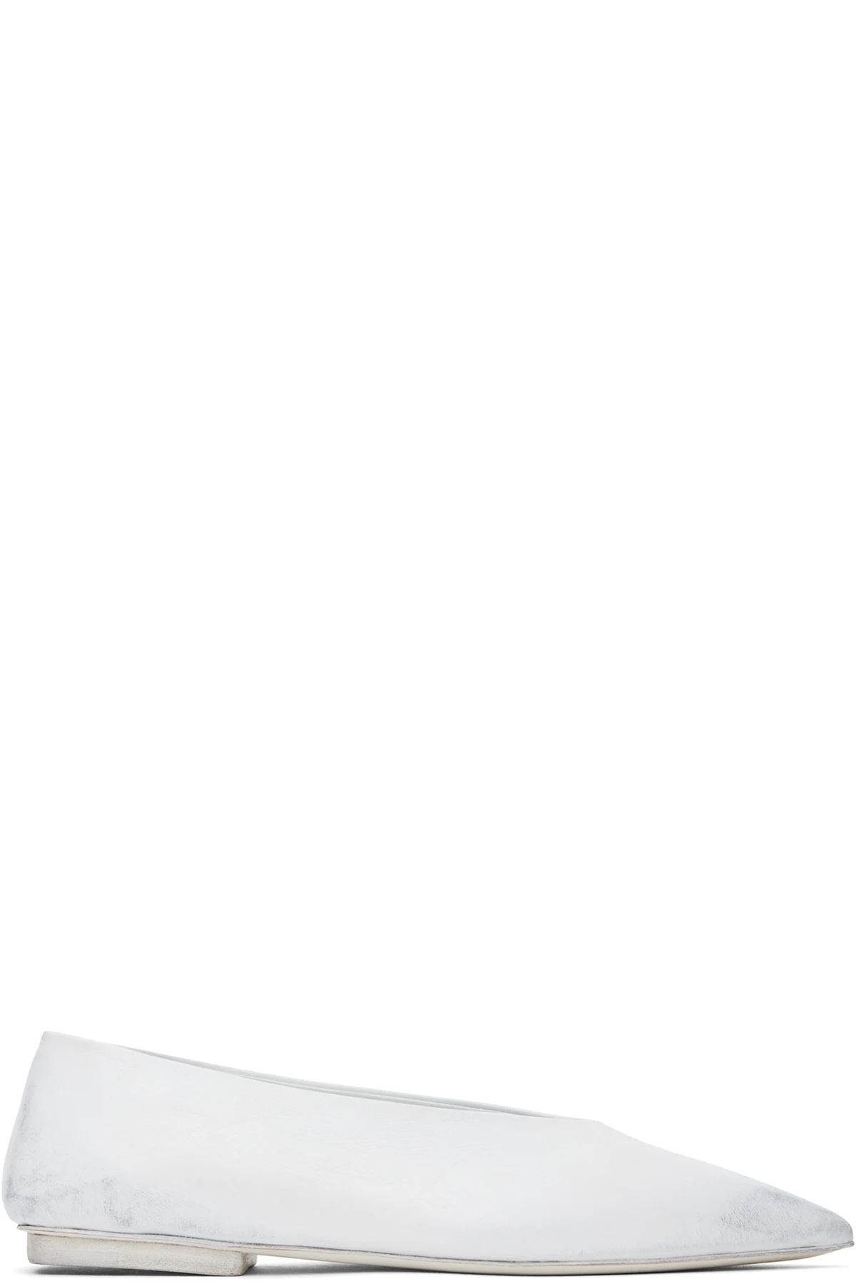 White Ago Ballerina Flats