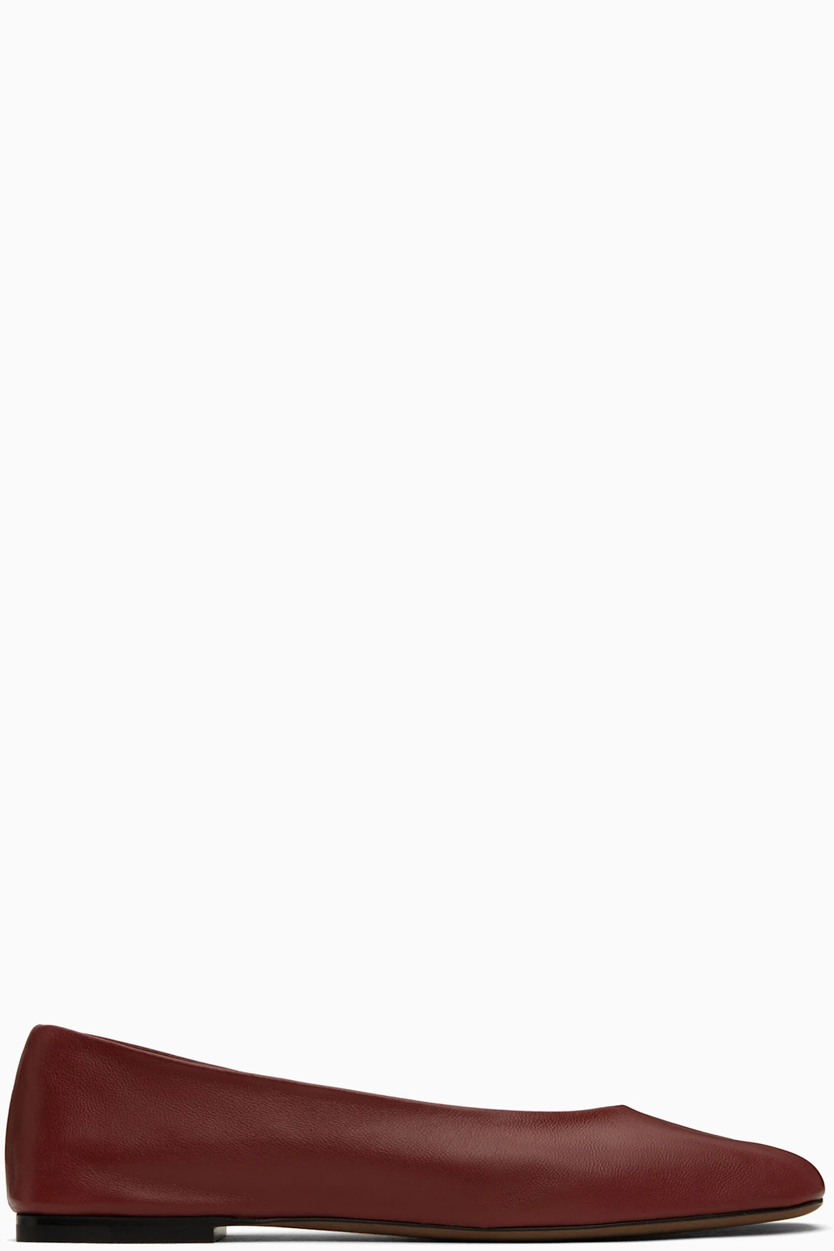 Burgundy Square Ballerina Flats