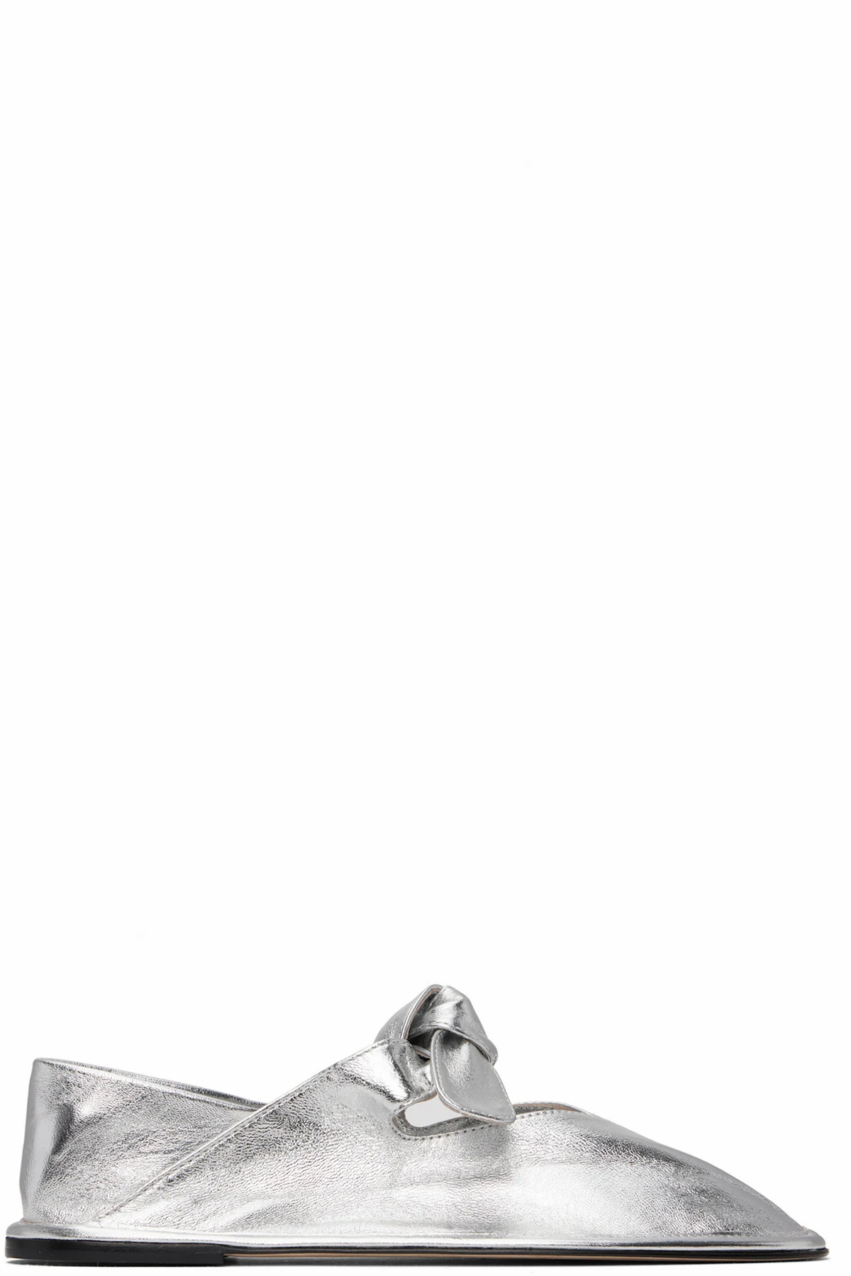 Silver Llasada Metallic Ballerina Flats