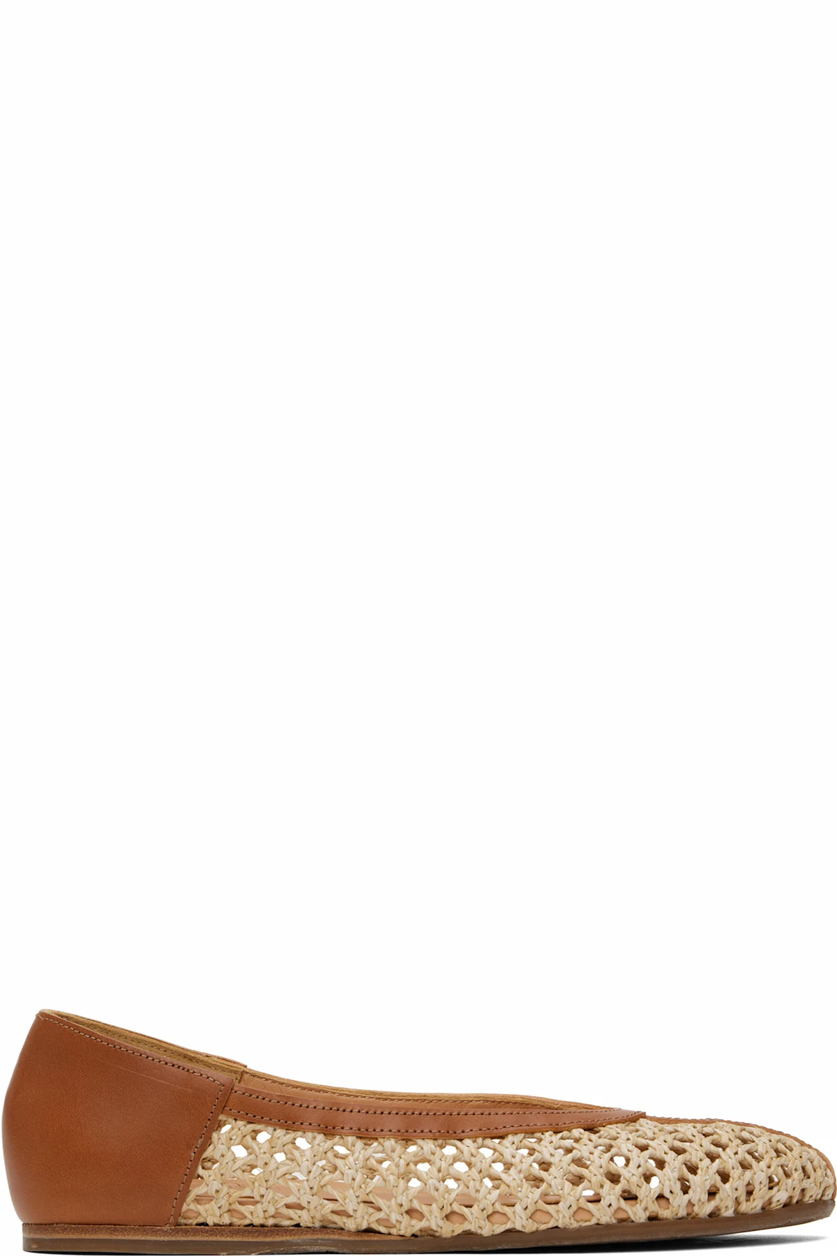 Beige & Tan Aeropi Ballerina Flats