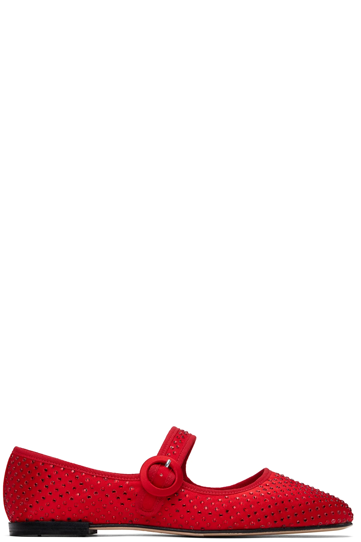 Red Georgia Mary Jane Ballerina Flats