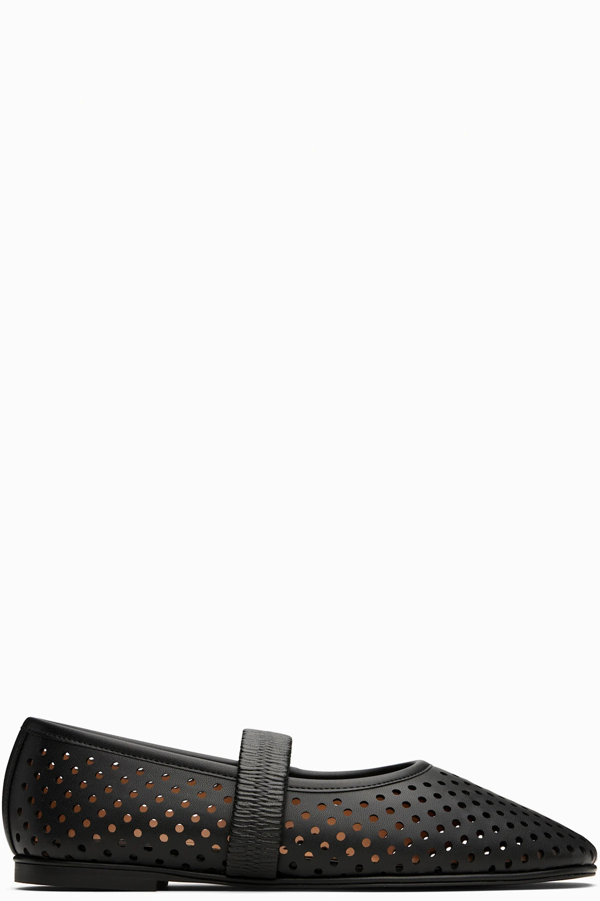 Black Ryder Perforated Ballerina Flats